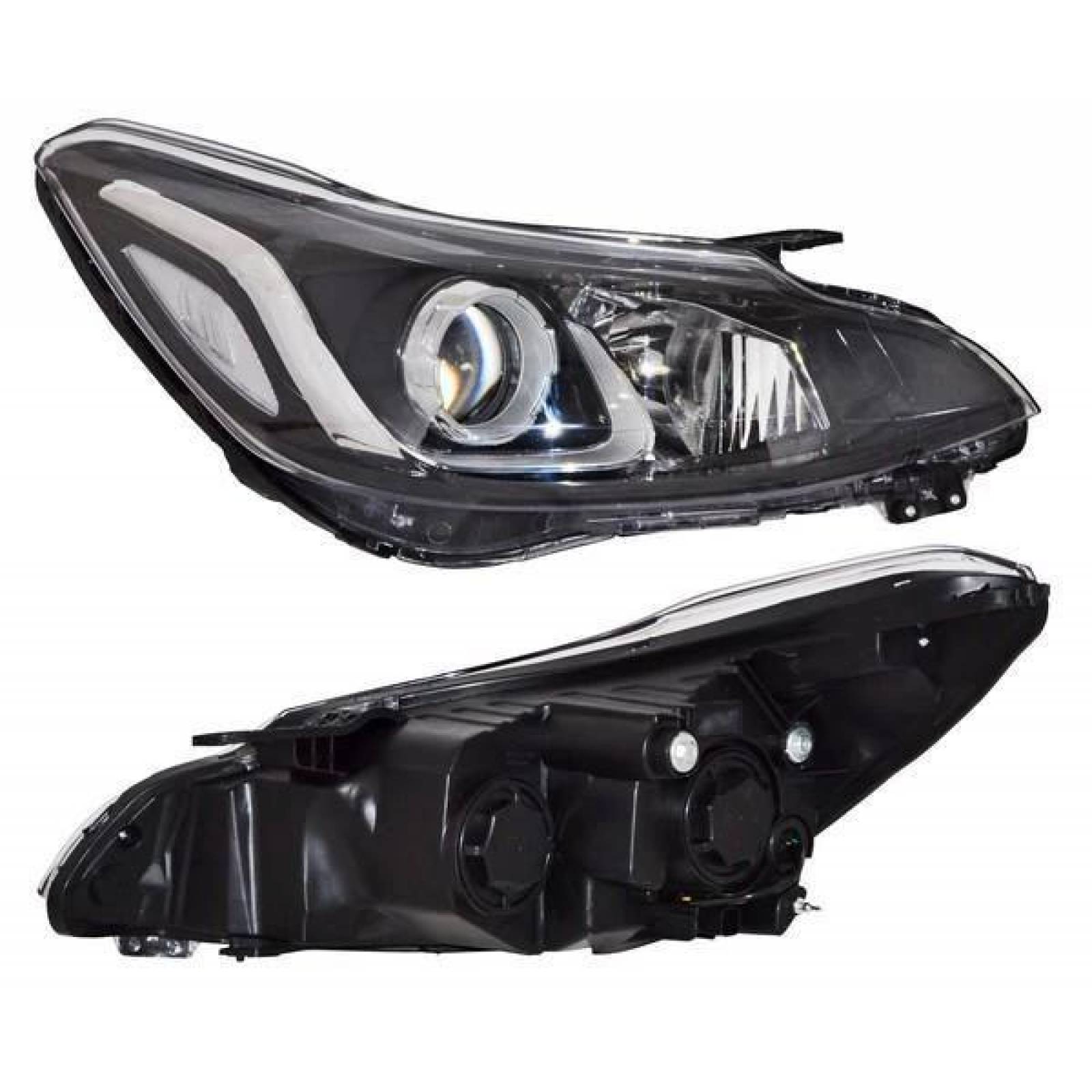 JX Front LED Fog Light Kit For 2019-2022 Chevrolet Spark – Left & Right, Chrome Housing, Clear Lens