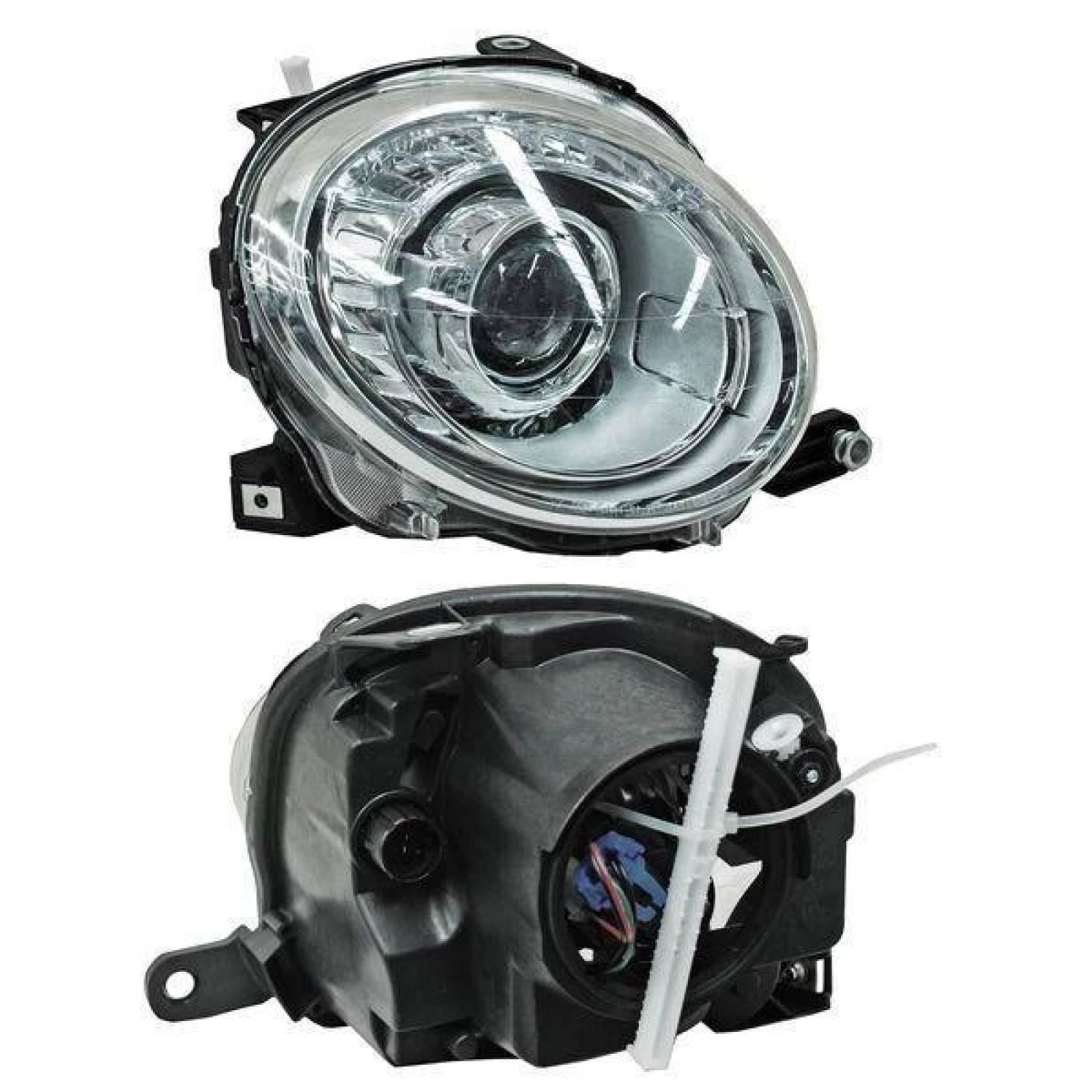 Faro Fiat 500 2009 2010 2011 2012 2013 Derecho Blanco