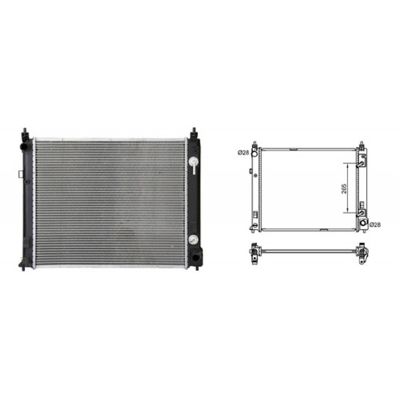 Radiador Nissan March 2016 2017 16 Mm