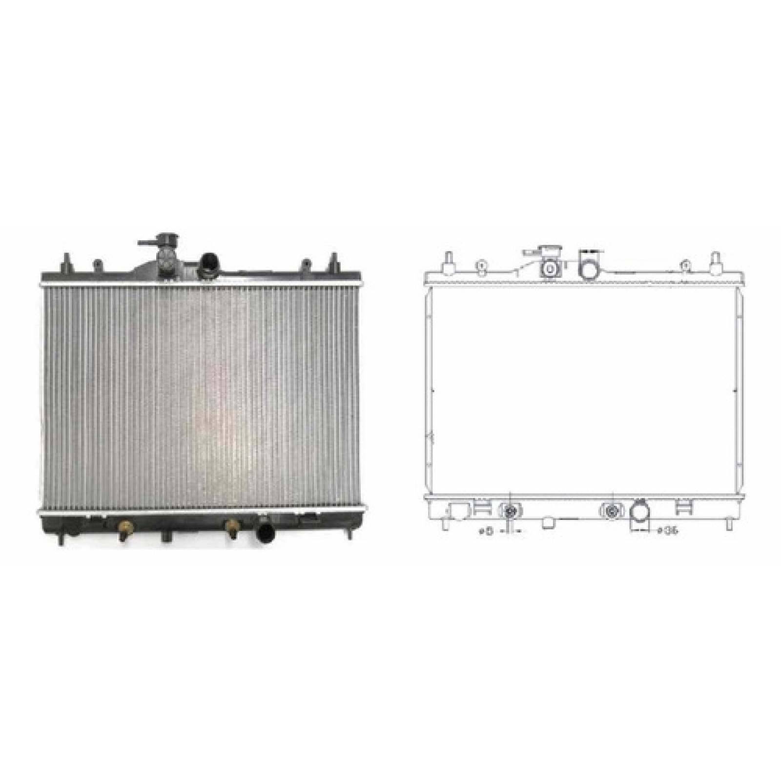 Radiador Nissan Tiida 2007 2008 2009 2010 2011 16 Mm