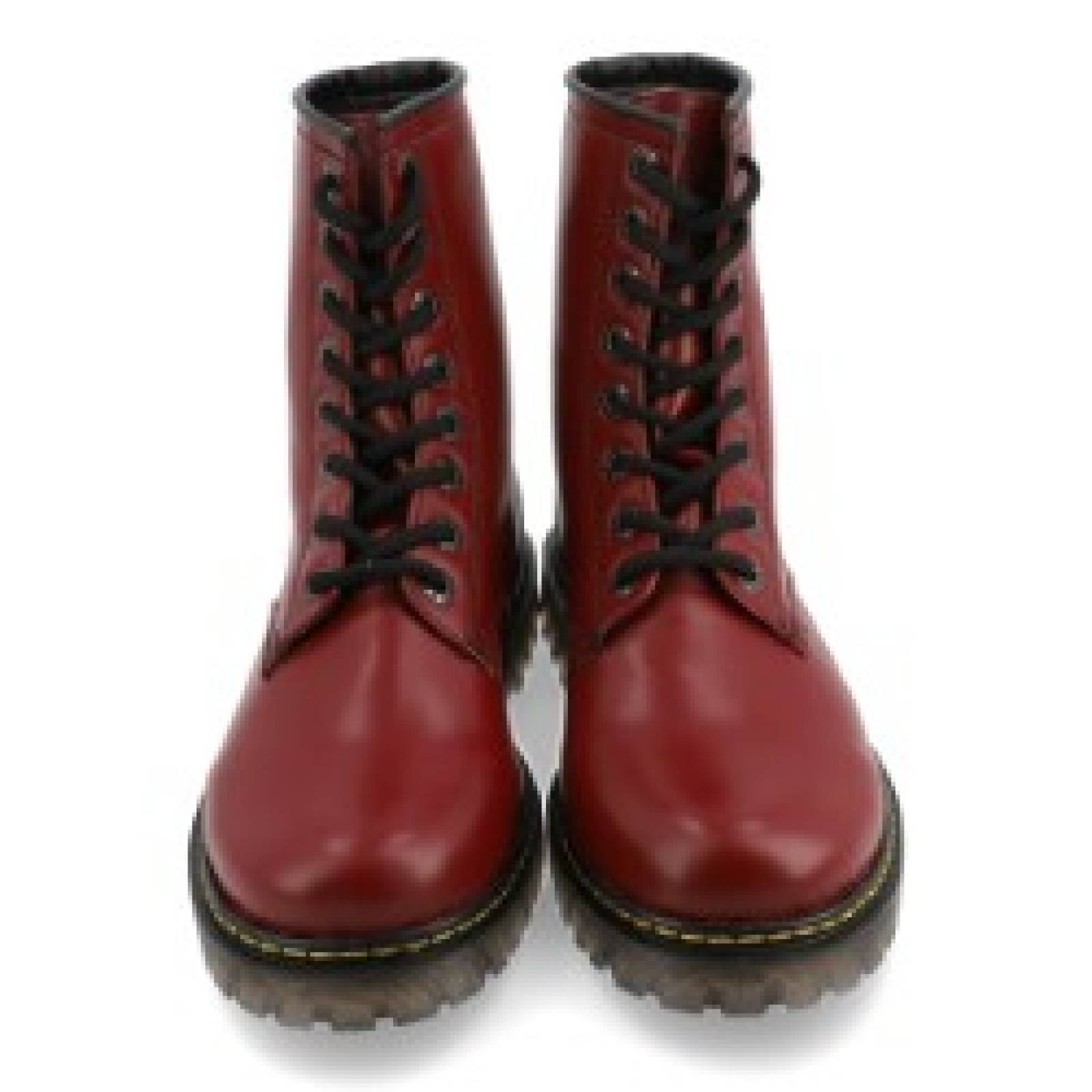 Bota Estilo Rock Vino para Hombre Botas Chunky