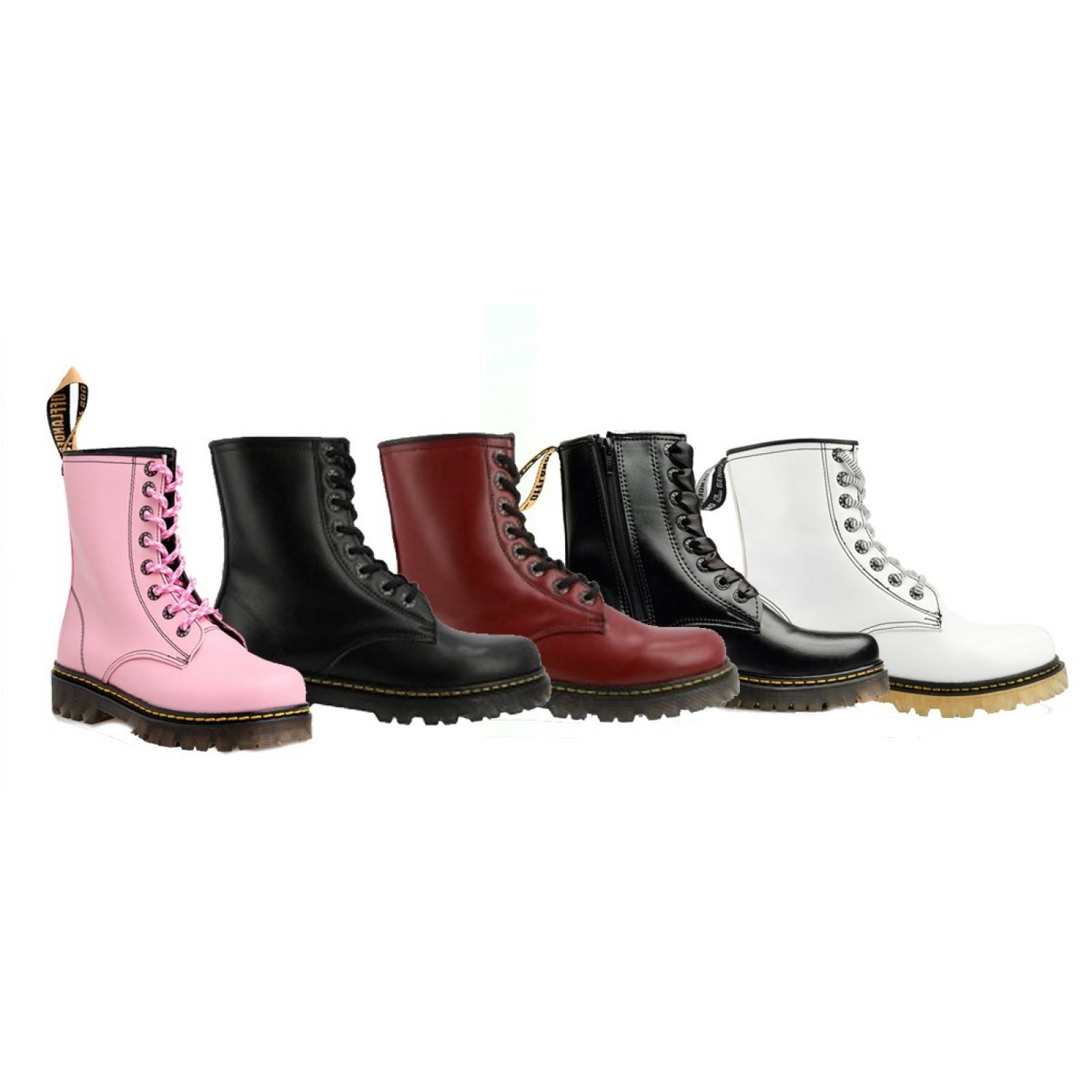 Bota Estilo Rock Vino para Hombre Botas Chunky