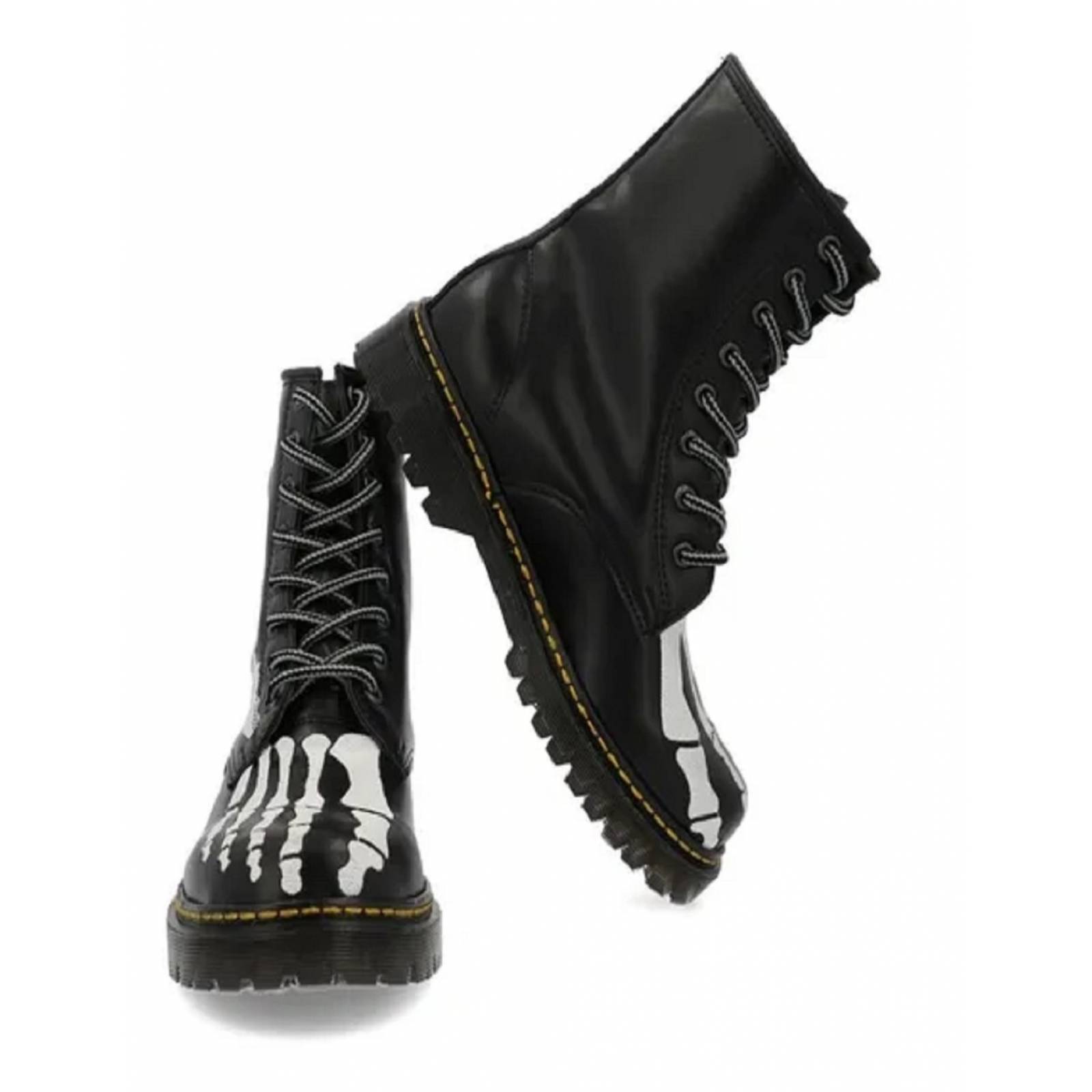 Botas Mujer Estilo Rock Huesos Bordados Mujer Bota