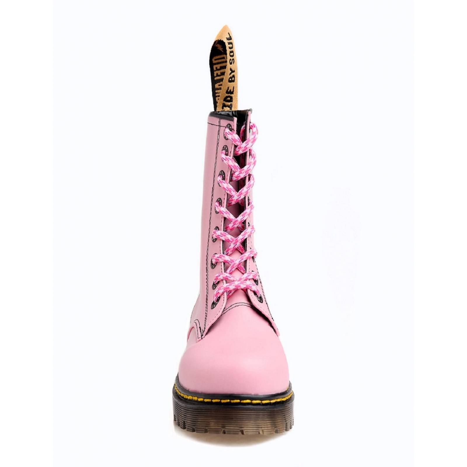 Botas Hombre Rockeras Rosas con Plataforma Bota Urbana Larga