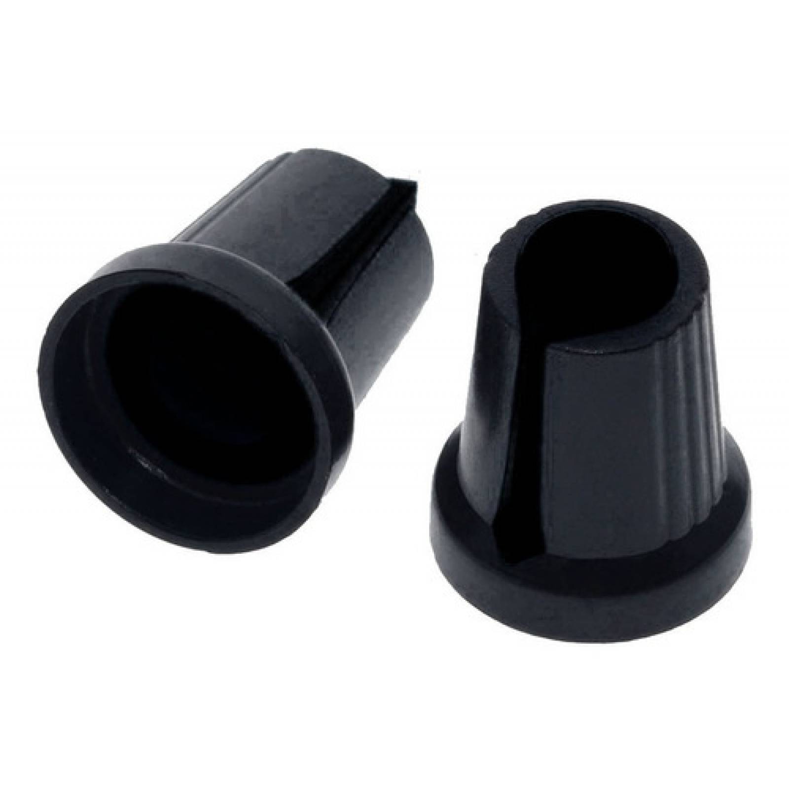 4 Pzas Perilla Para Potenciometro Tapa Negro