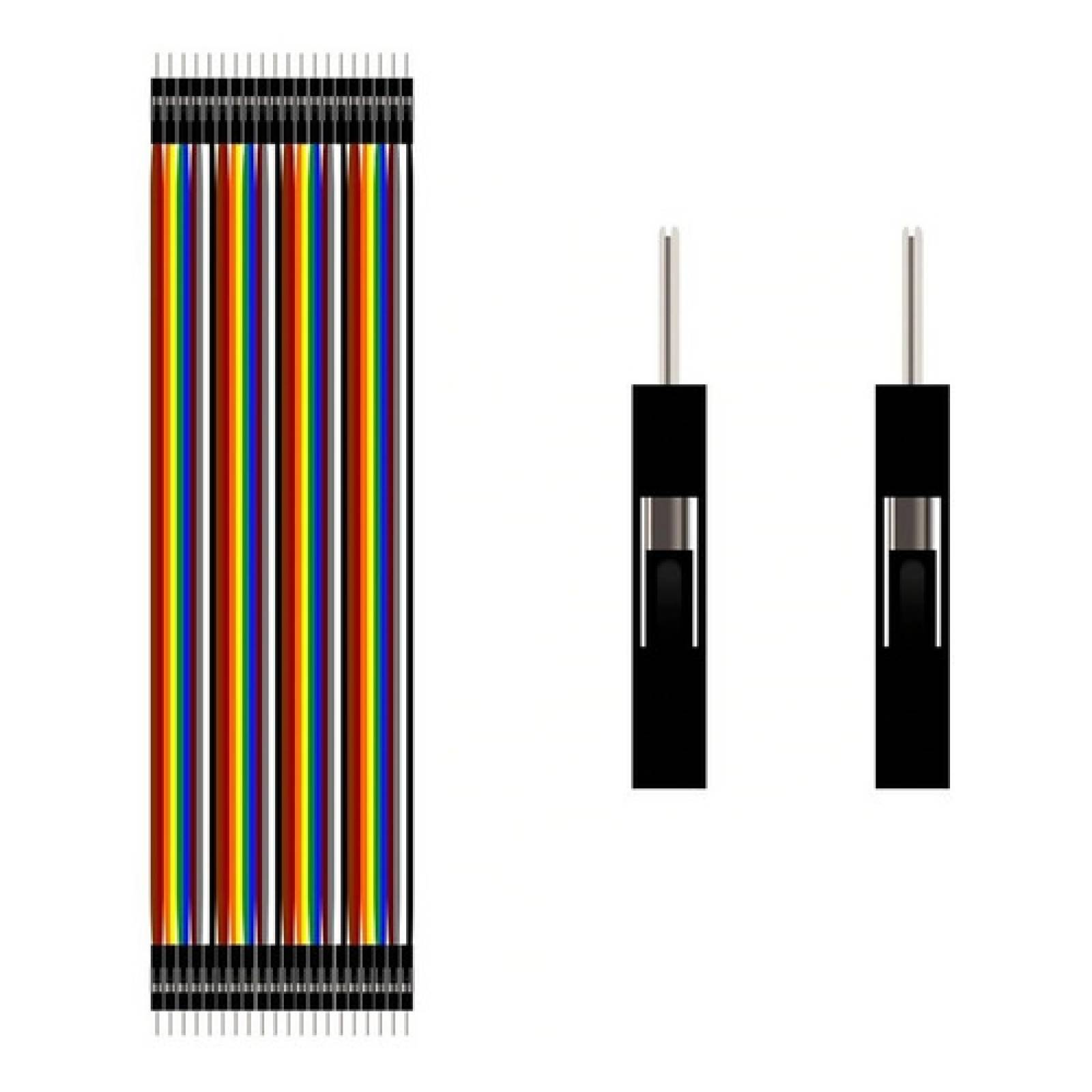 40 pzas Cables Jumpers Dupont (20 Cm) Macho - Macho