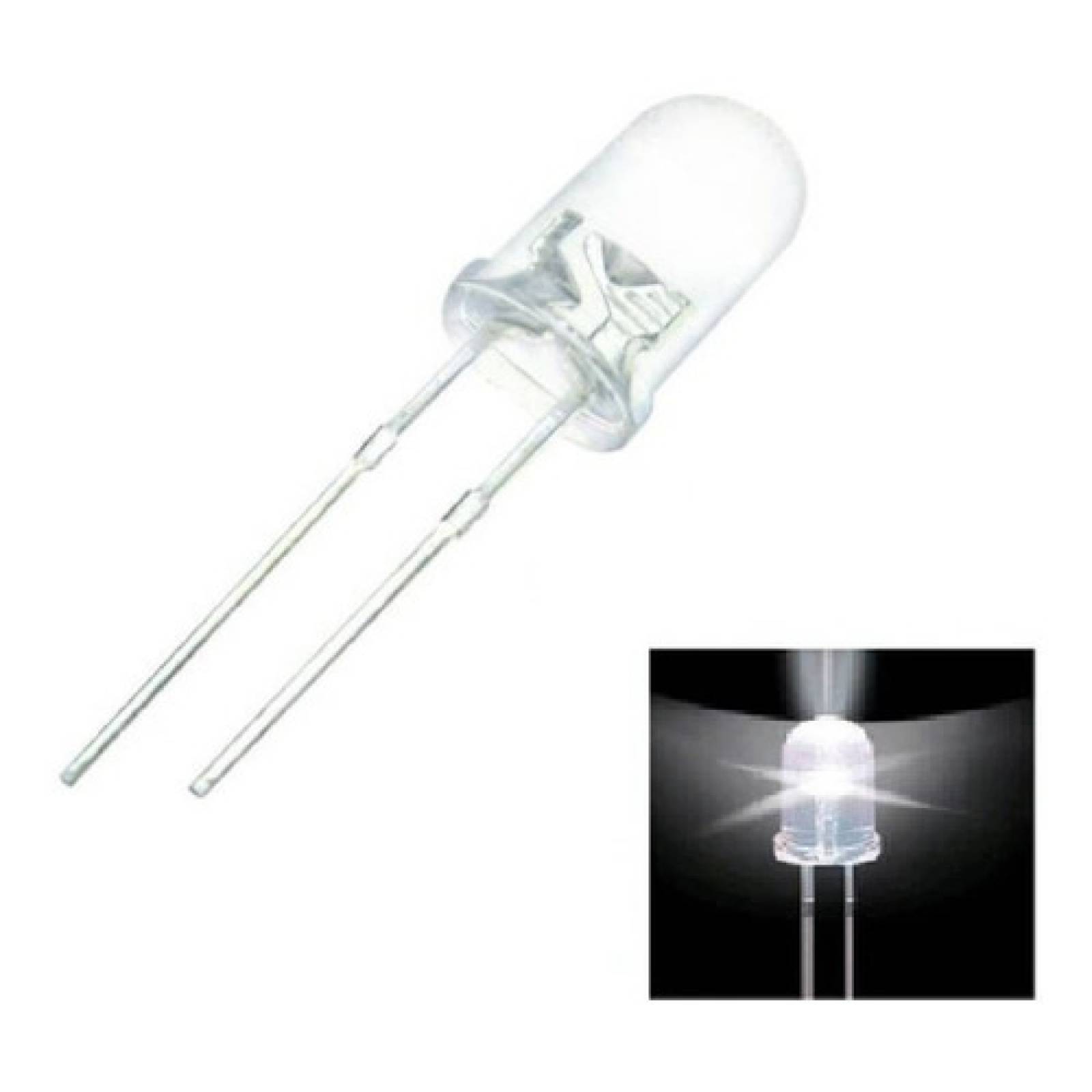 9 Pzas Led Ultrabrillante De 5mm Blanco