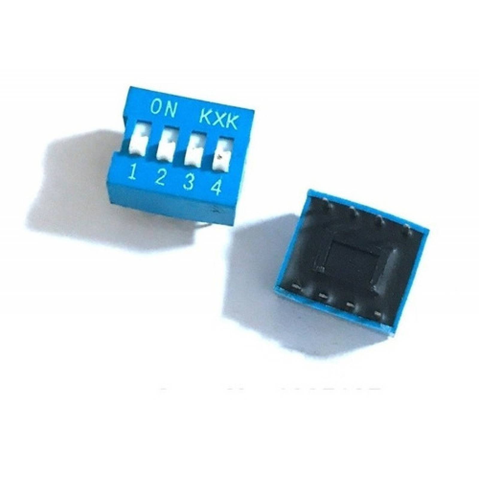 2 Pzas Dip Switch De 4 Posiciones Switch Deslizable Dip-4p