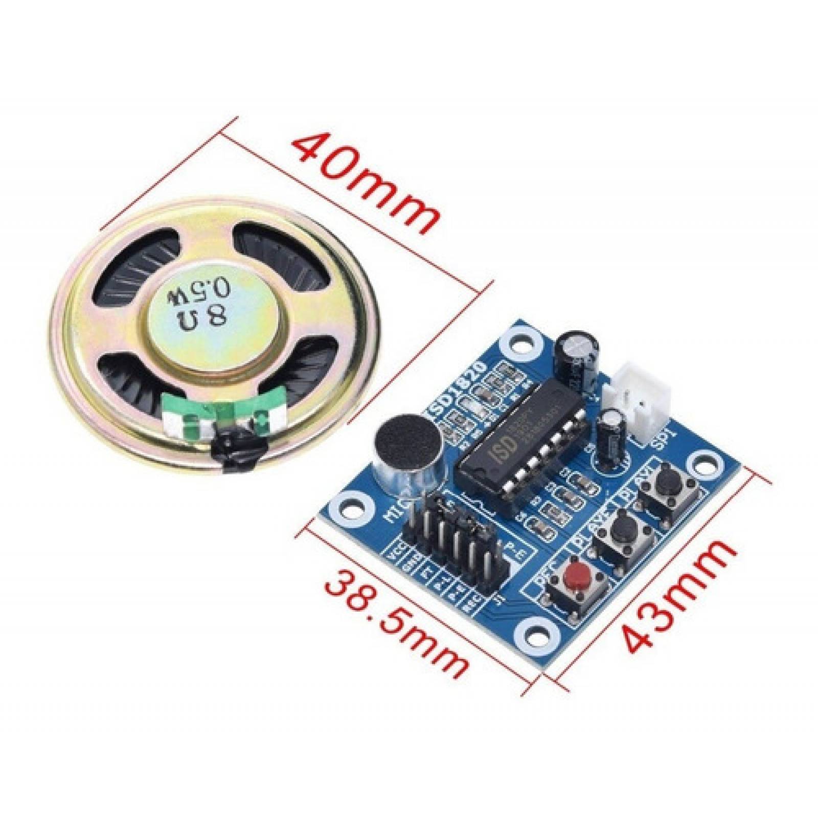 Modulo Grabador Y Reproductor De Voz Isd1820