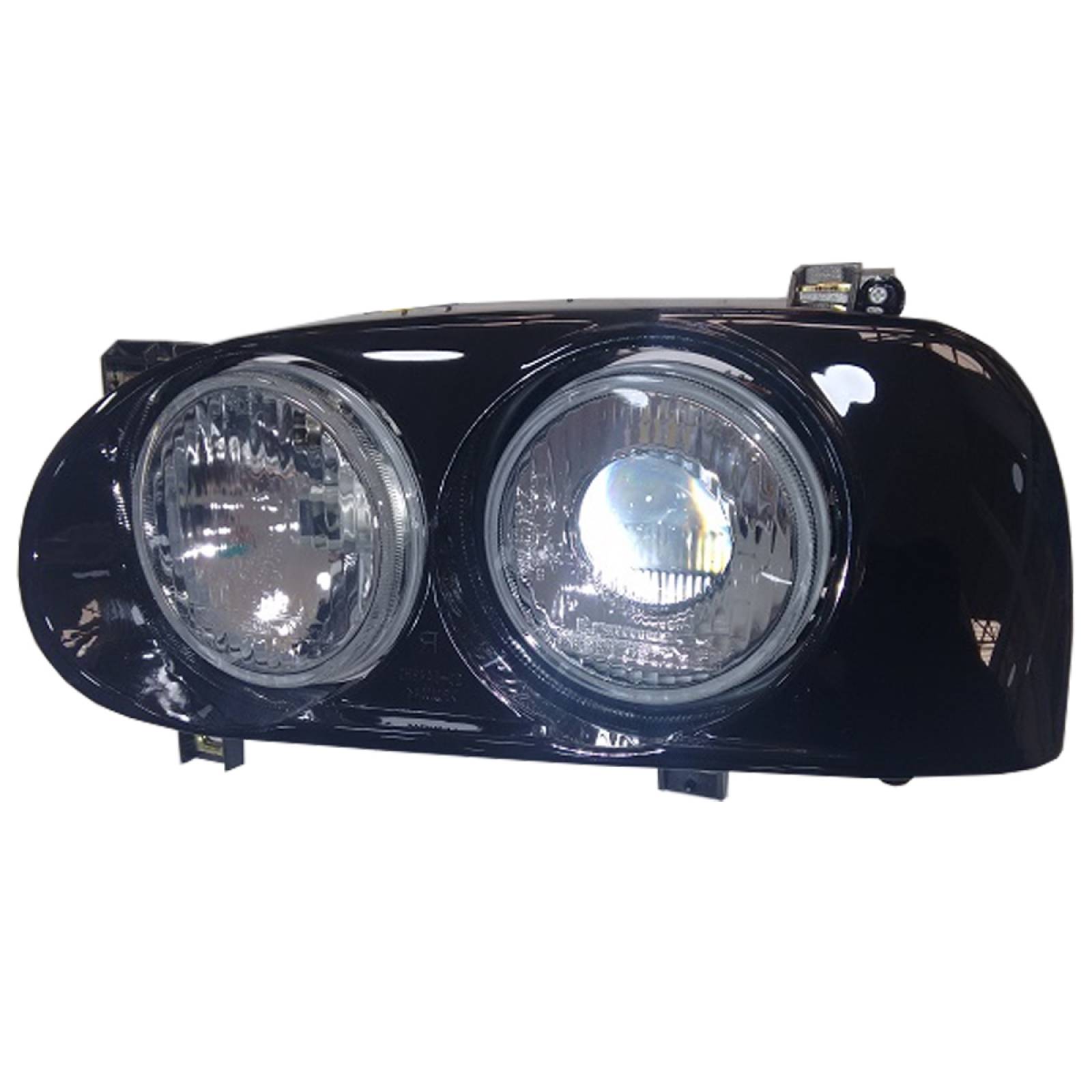 Faro Golf 93-98 A-Iii Fondo Negro 2/Focos C/Lupa ( Tyc ) Lado Izquierdo=Piloto