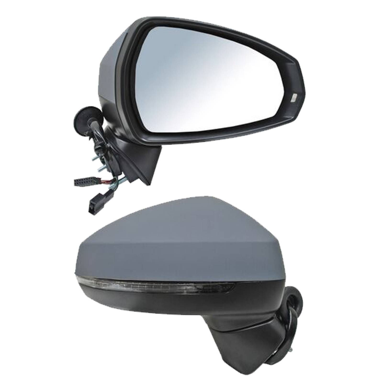 Espejo Audi A3 13-15 3 Y 5 Ptas Para Pintar Con Direccional Con Desempañante Lado Derecho=Copiloto-