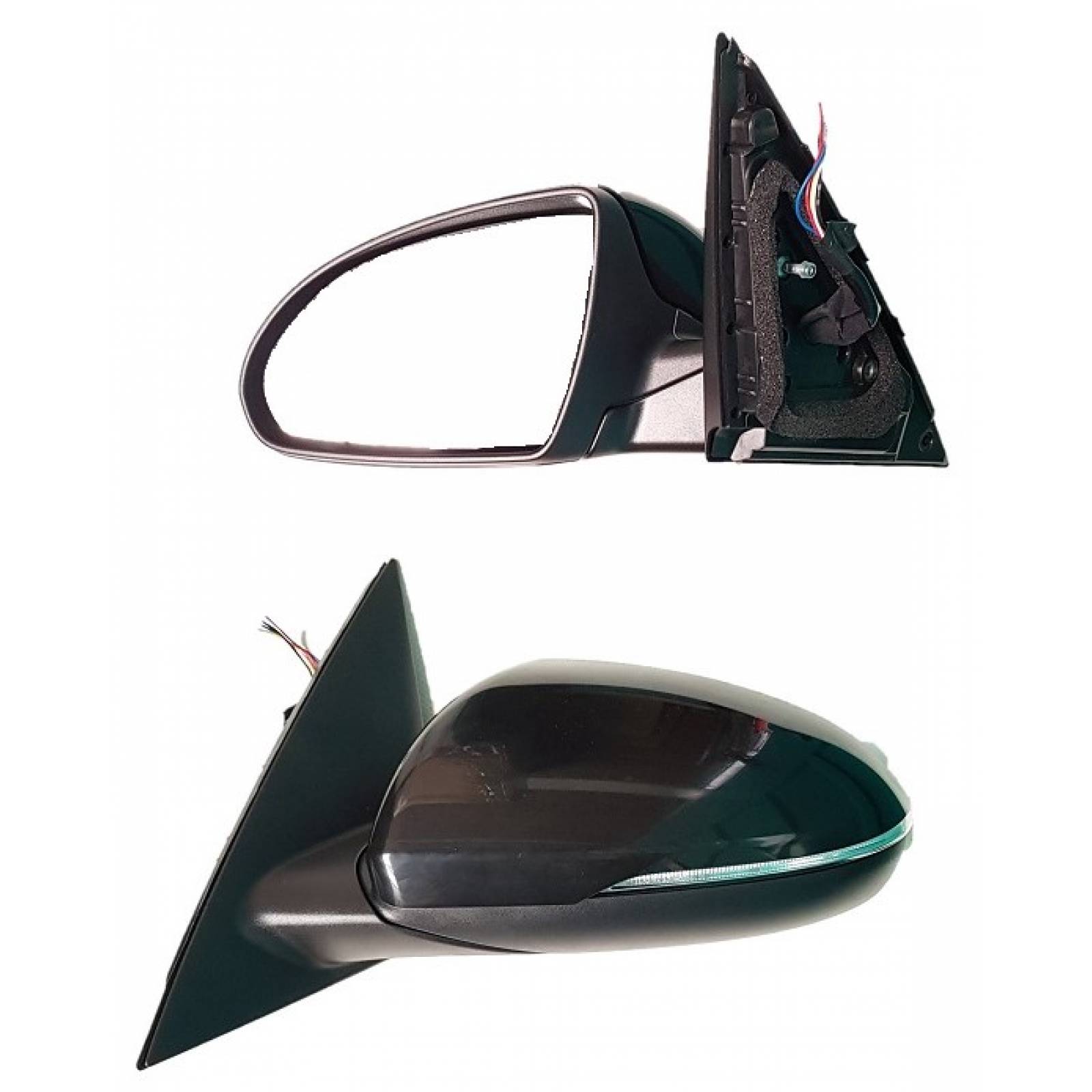 Espejo Optima 2016-2018 Electrico Con Direccional Autoabatible Para Pintar Con Desempañante Lado Izquierdo=Piloto