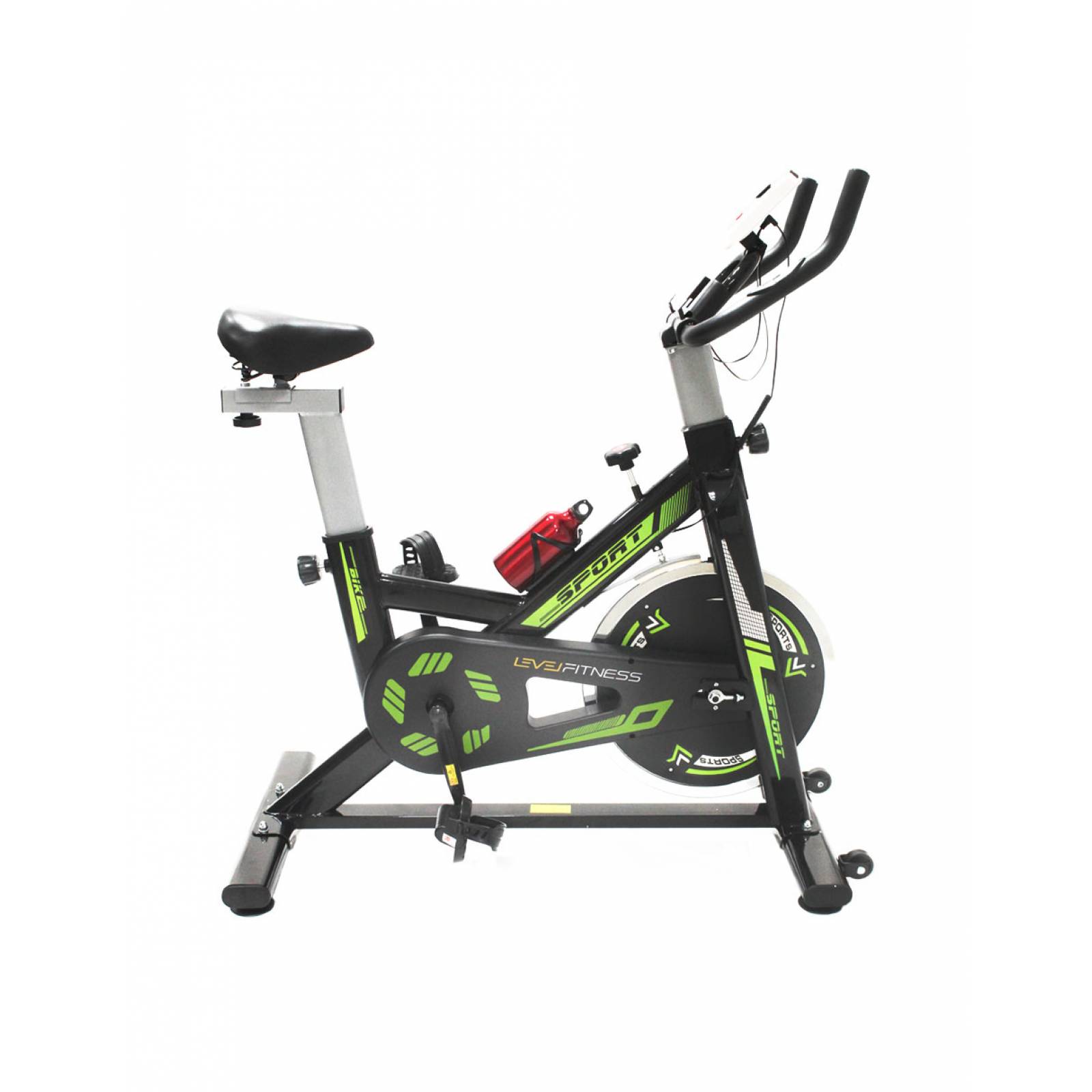 LEVEL FITNESS Bicicleta Estatica de Spinning con disco de 10kg