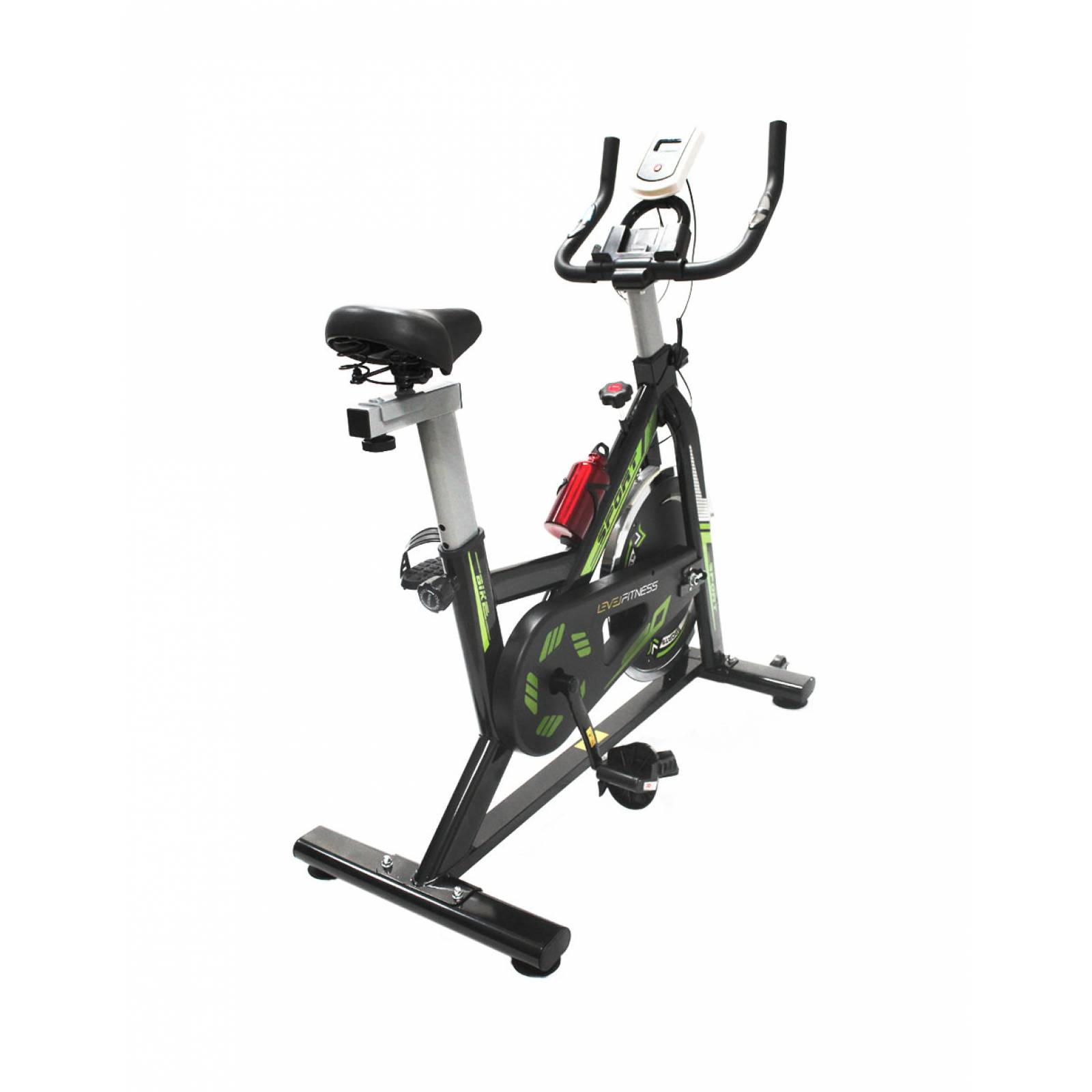 LEVEL FITNESS Bicicleta Estatica de Spinning con disco de 10kg