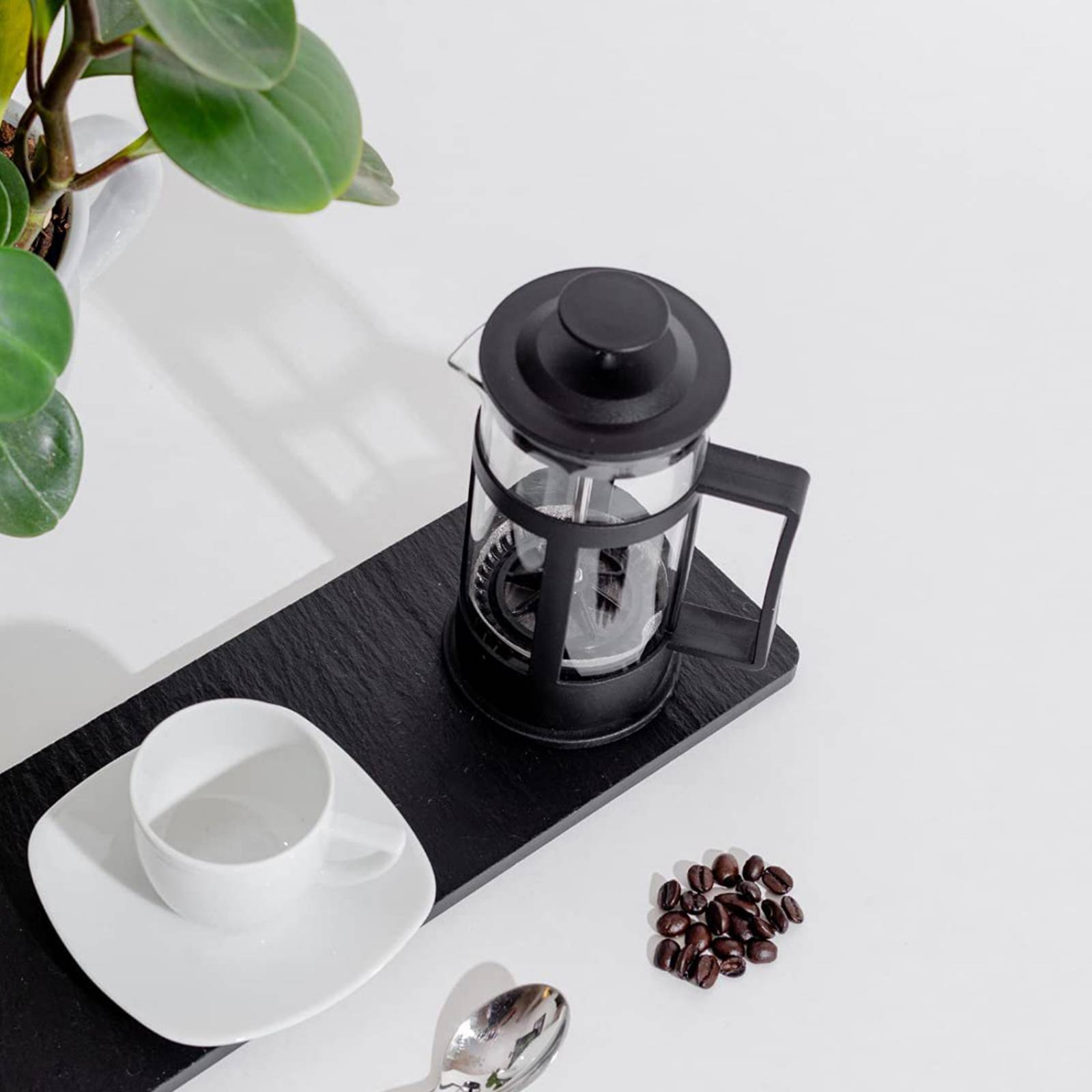 Bazzeff Prensa Francesa de Vidrio de 750 ml para Preparar Café o Té Cafetera Francesa Lefzo (2 Tazas)