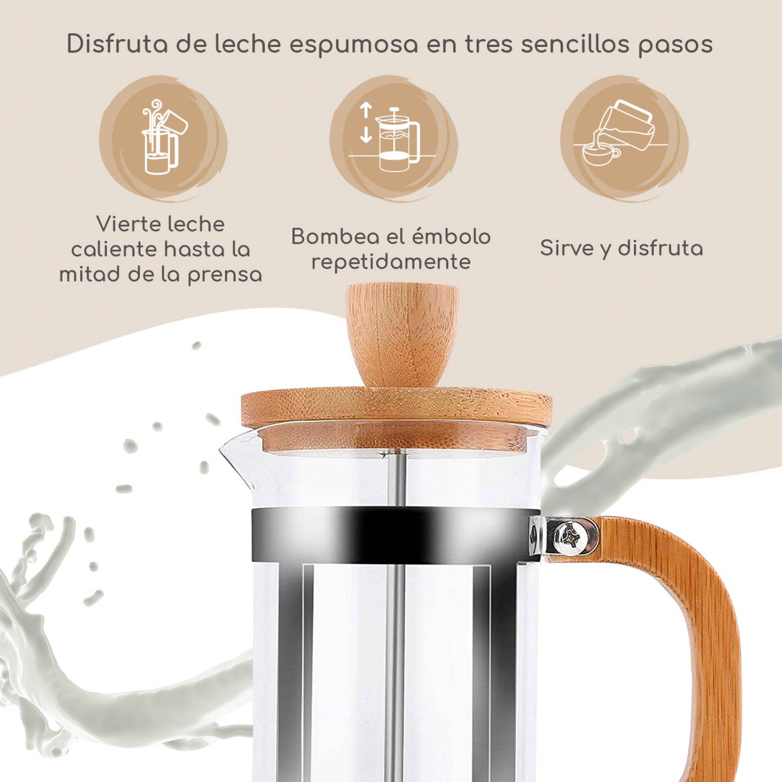 Prensa Francesa Cazzenie Para Café Y Té 600 Ml