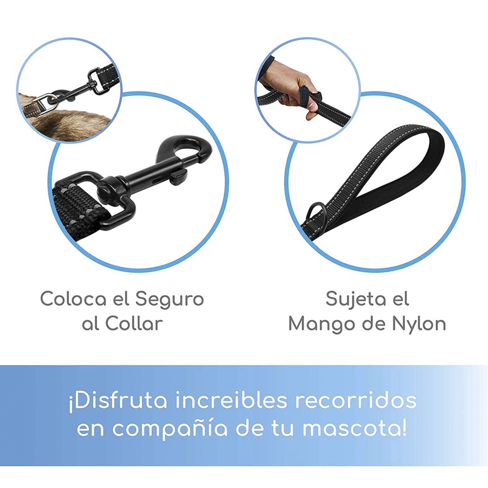 Mascretta Correa para Perro con Doble Agarradera para Entrenamiento o Paseo