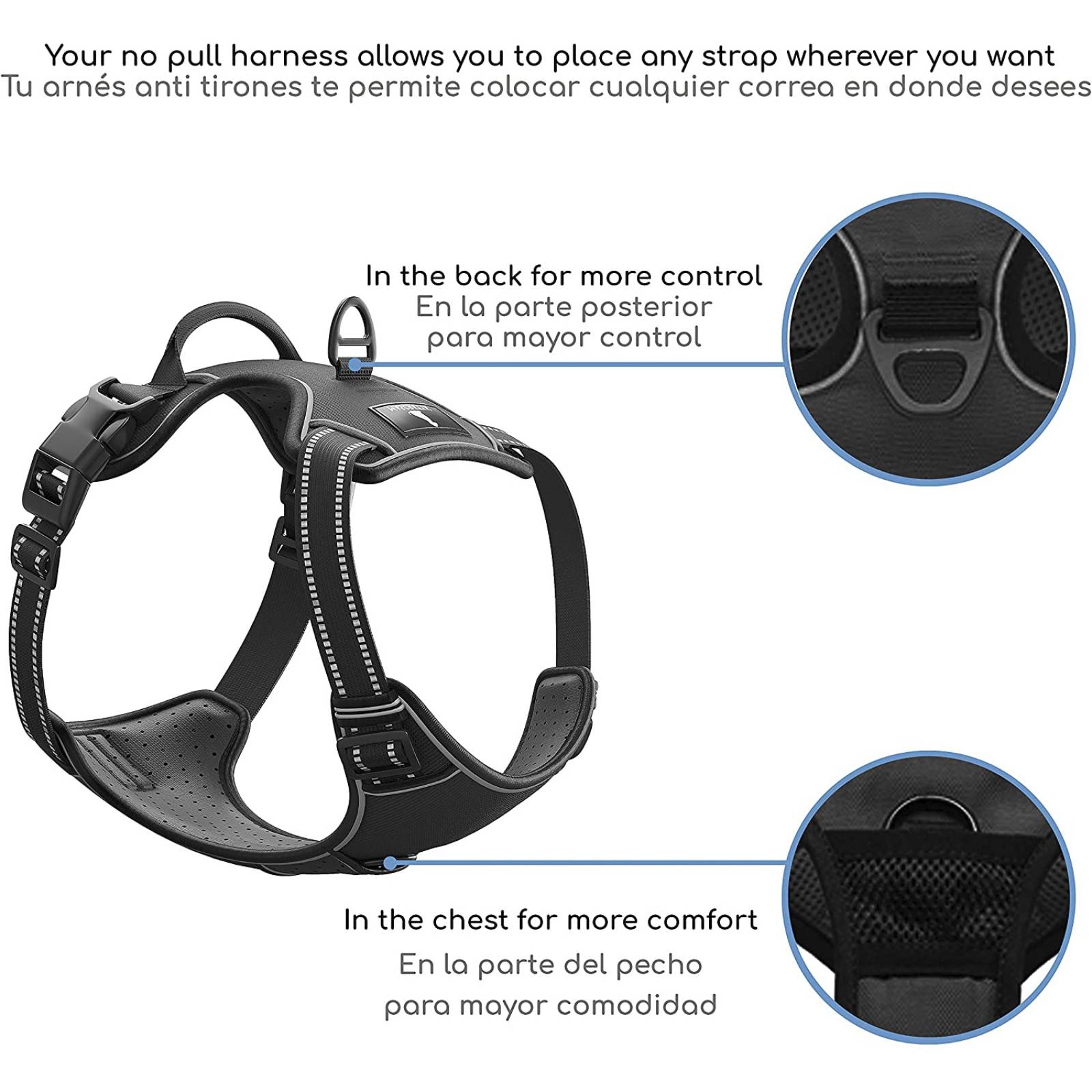 Pechera Antitirones para Perro Arnes para Perro Grande