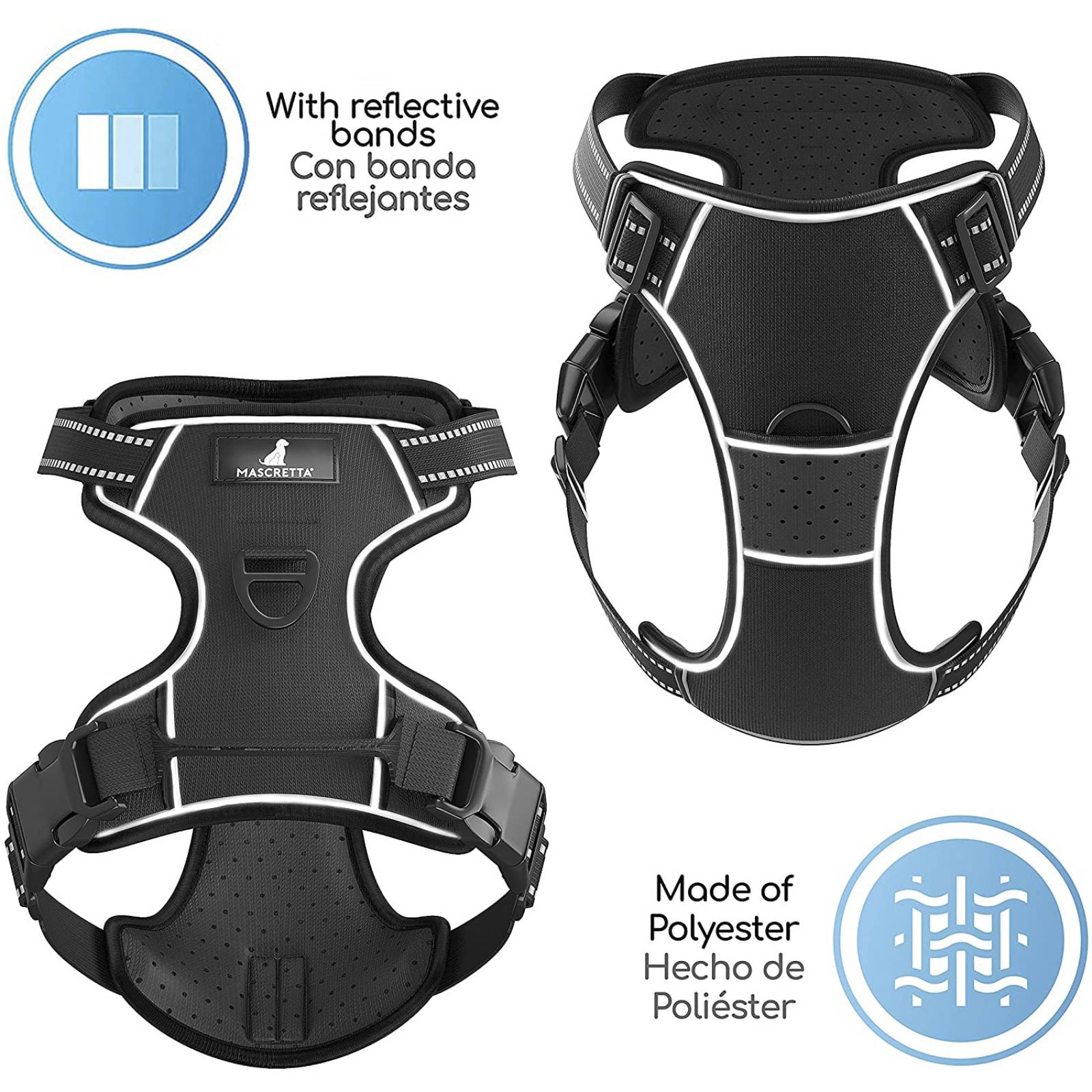 Pechera Antitirones para Perro Arnes para Perro Grande