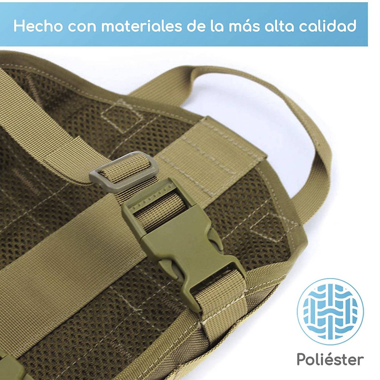 Mascretta Pechera Tactica para Perro K9 Arnes Tactico Mediana