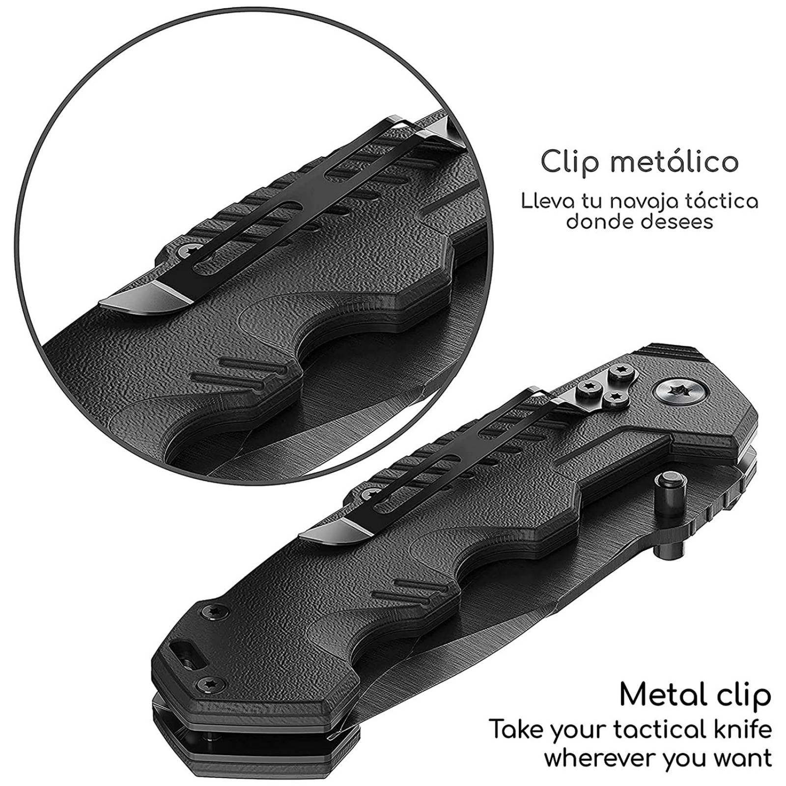 Canotagio Navaja Tactica Militar de Acero Inoxidable Tactical Knife