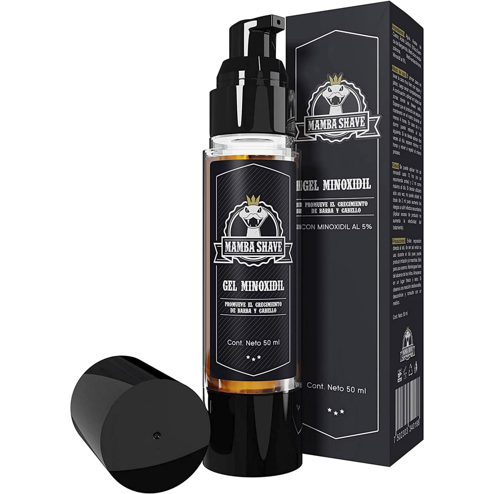 Mamba Shave Gel para el Crecimiento de Barba Cabello y Bigote al 5%