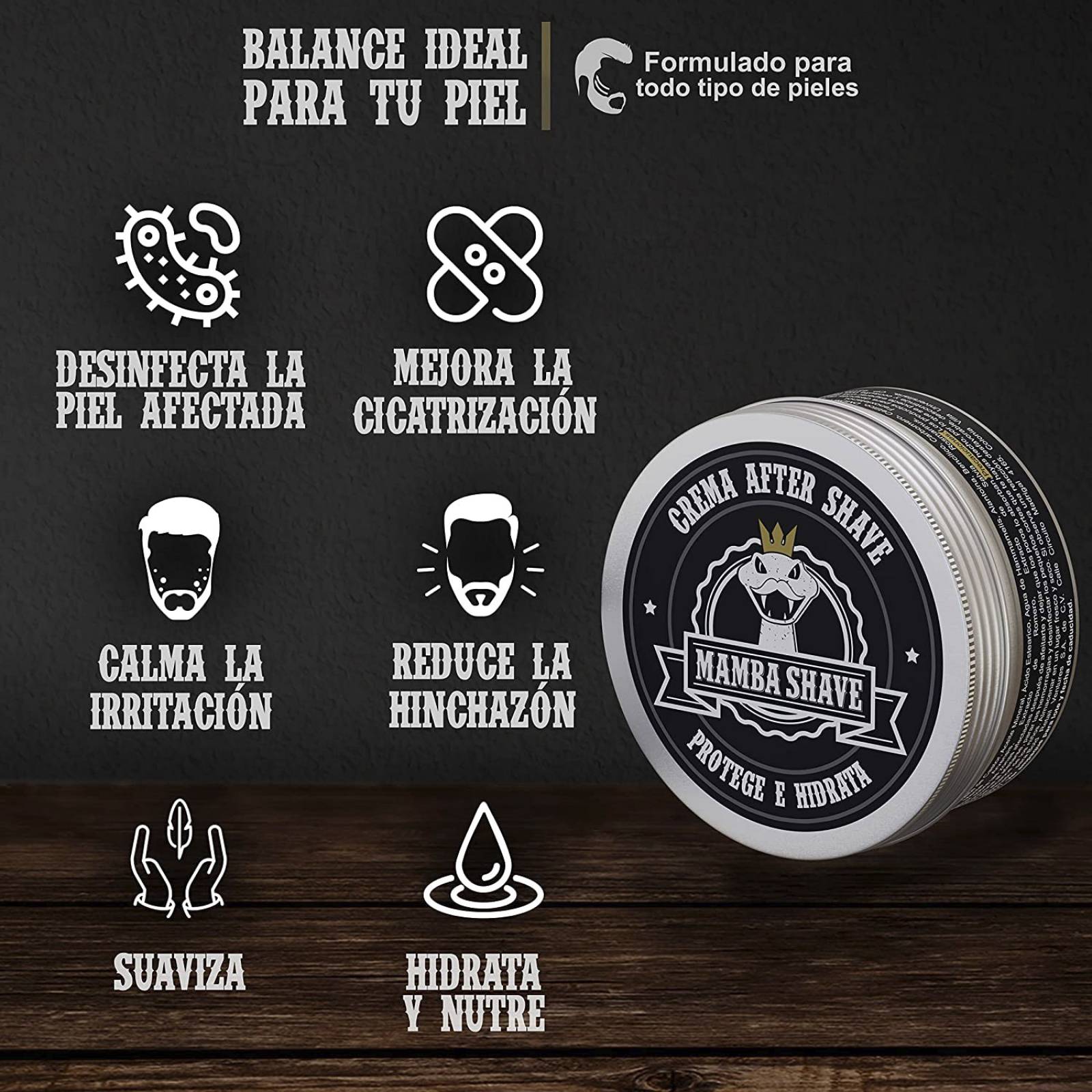 Mamba Shave Crema After Shave para Hombre Crema para Rasurado