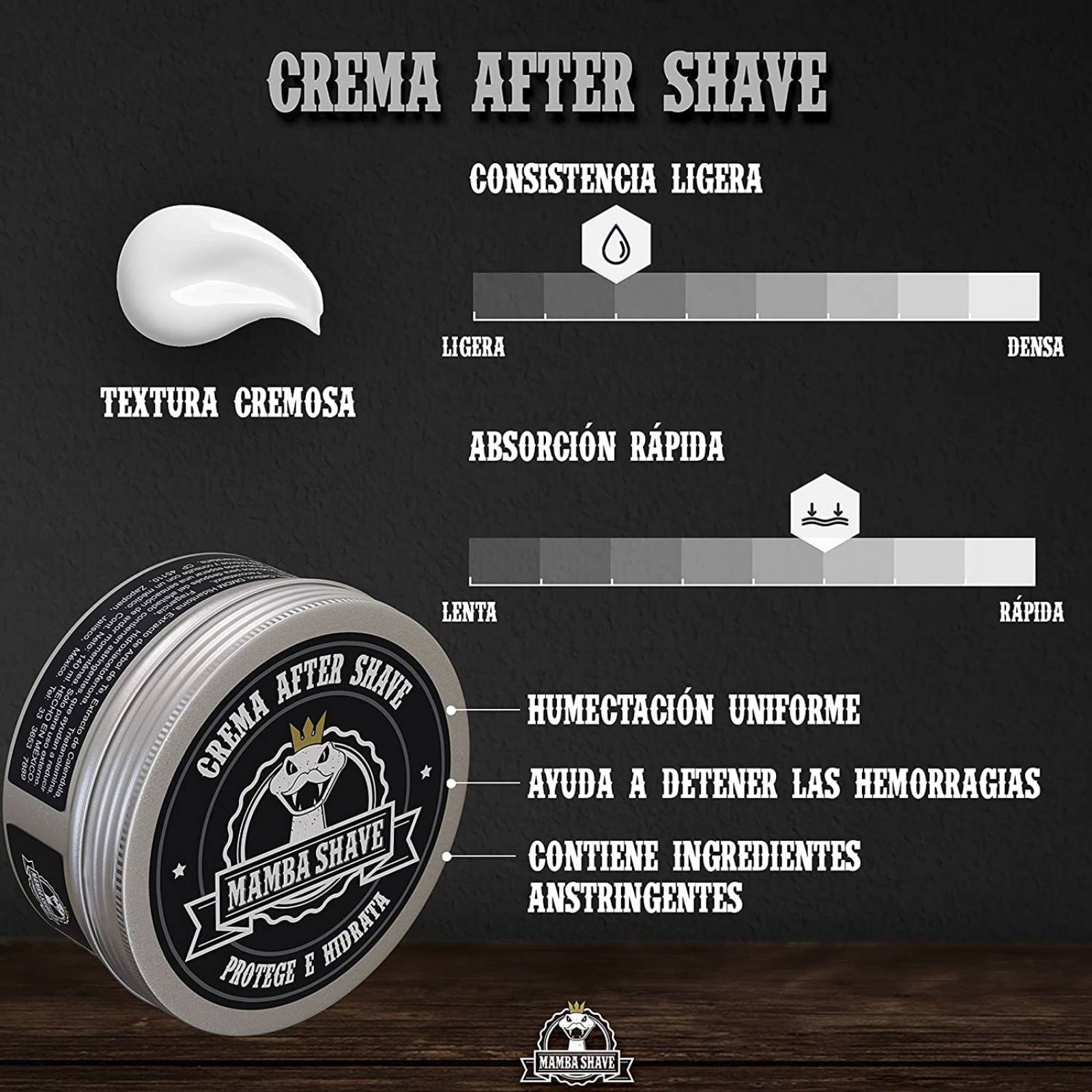 Mamba Shave Crema After Shave para Hombre Crema para Rasurado