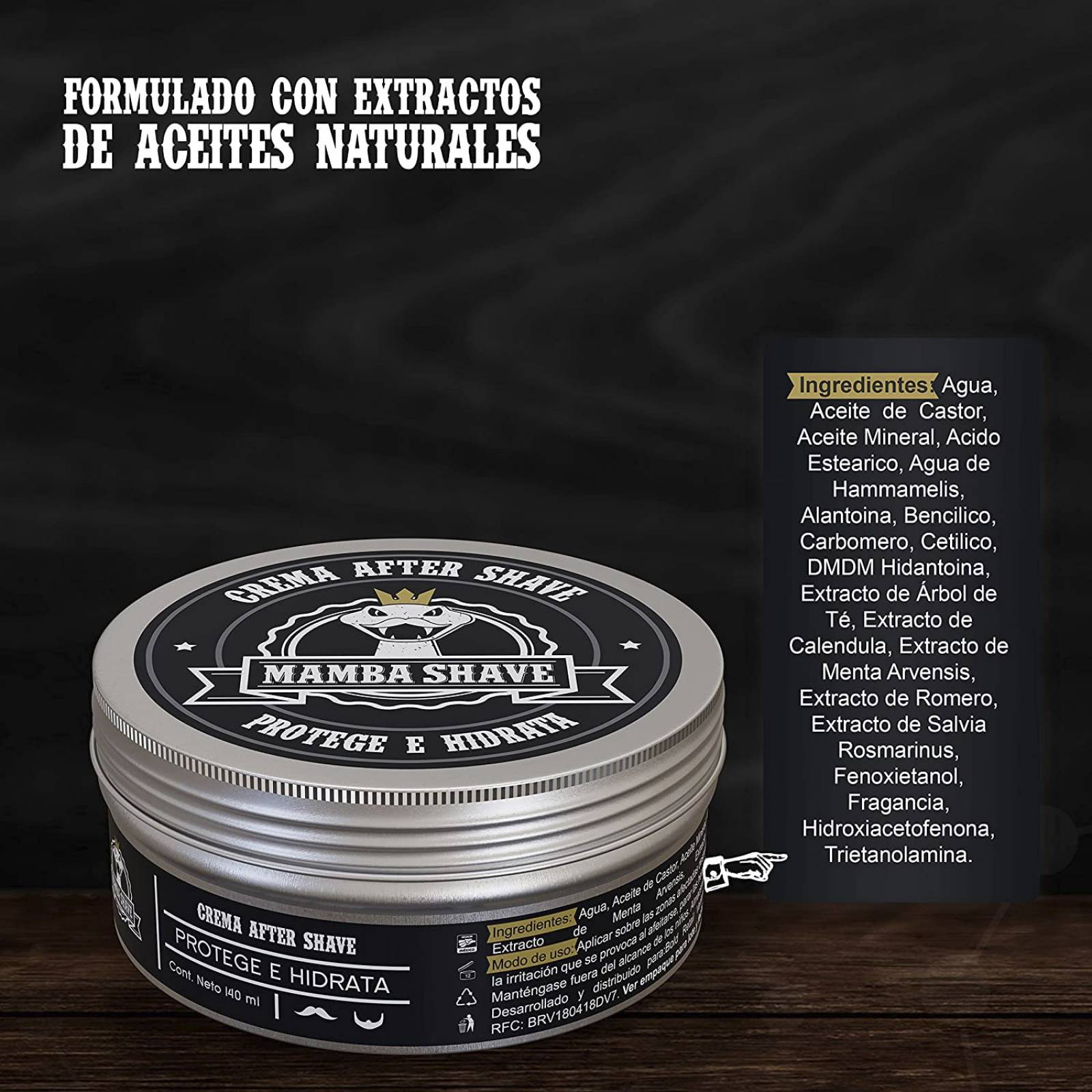 Mamba Shave Crema After Shave para Hombre Crema para Rasurado