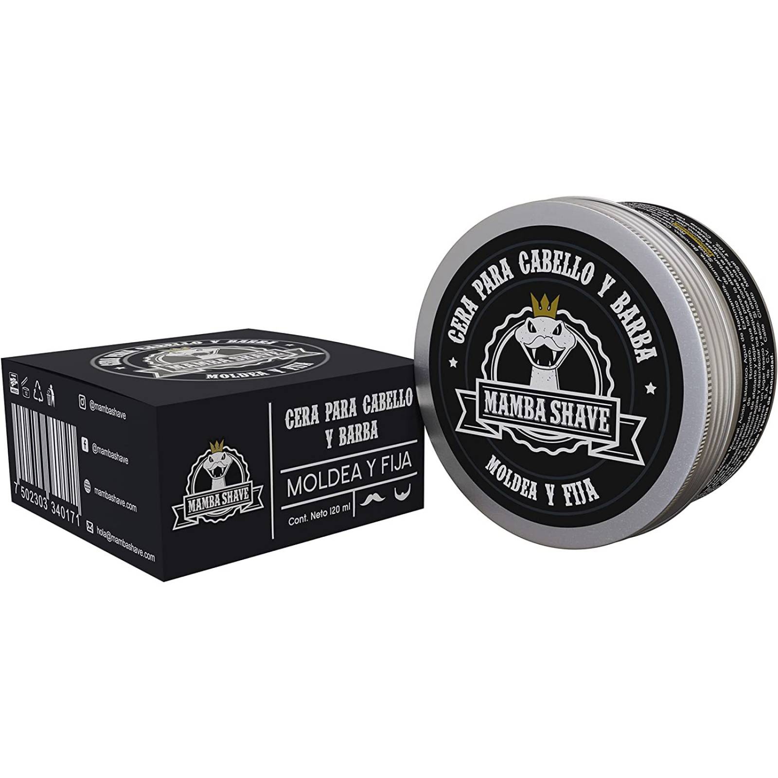 Mamba Shave Cera para Barba Cabello y Bigote Gel para Hombre