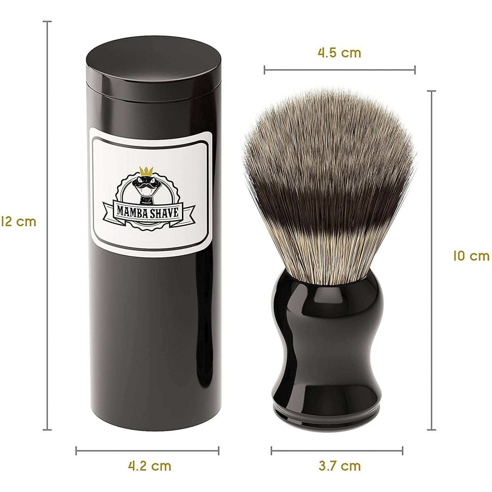Mamba Shave Brocha de Afeitado para Espuma de Afeitar con Estuche 