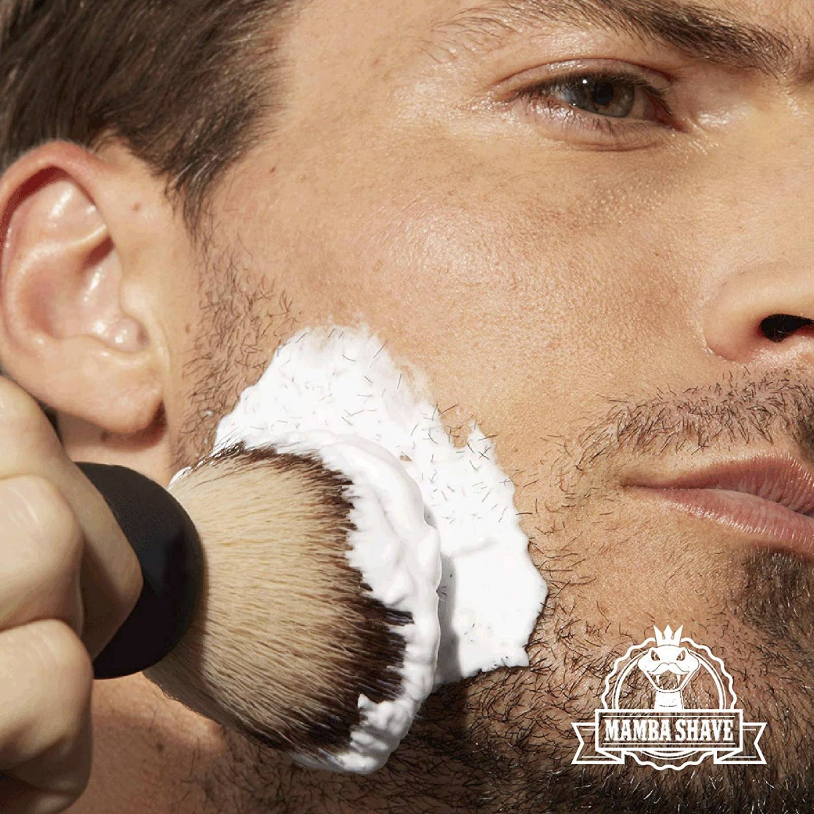 Mamba Shave Brocha de Afeitado para Espuma de Afeitar con Estuche 