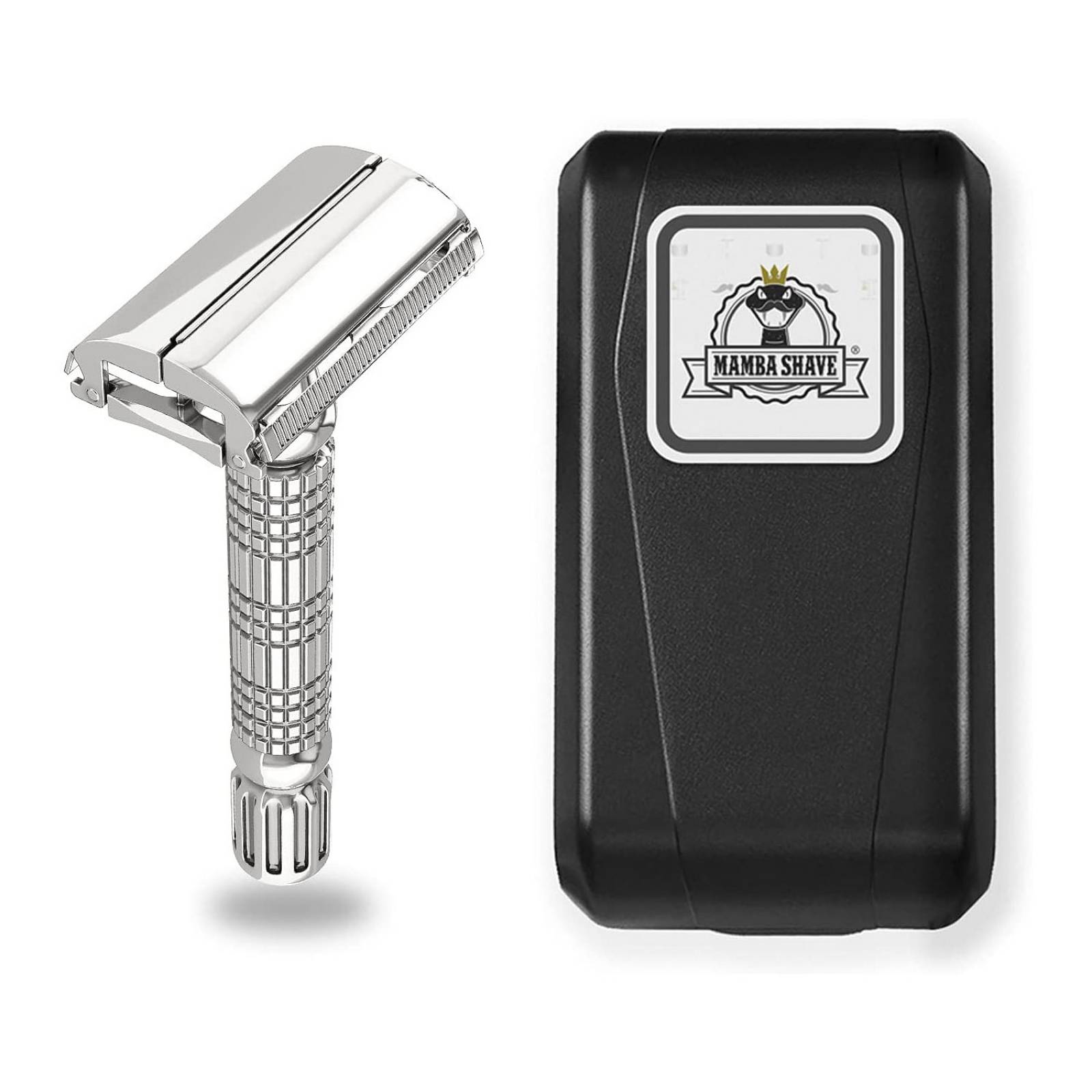 Mamba Shave Rastrillo para Hombre de Acero con 5 Navajas y Estuche