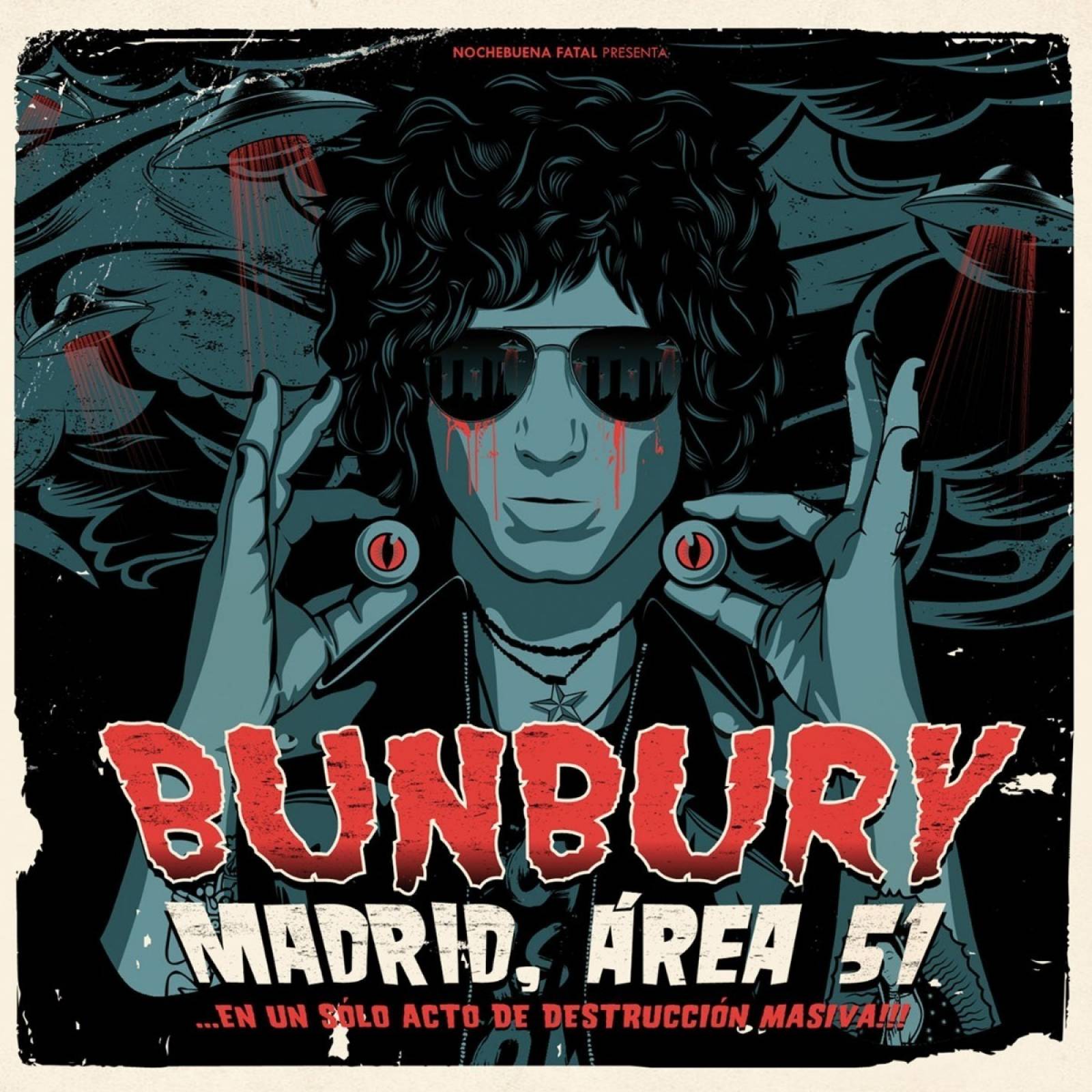 Madrid Area 51 En Vivo - Bunbury - 2 Discos Cd + 2 Dvd Nuevo.