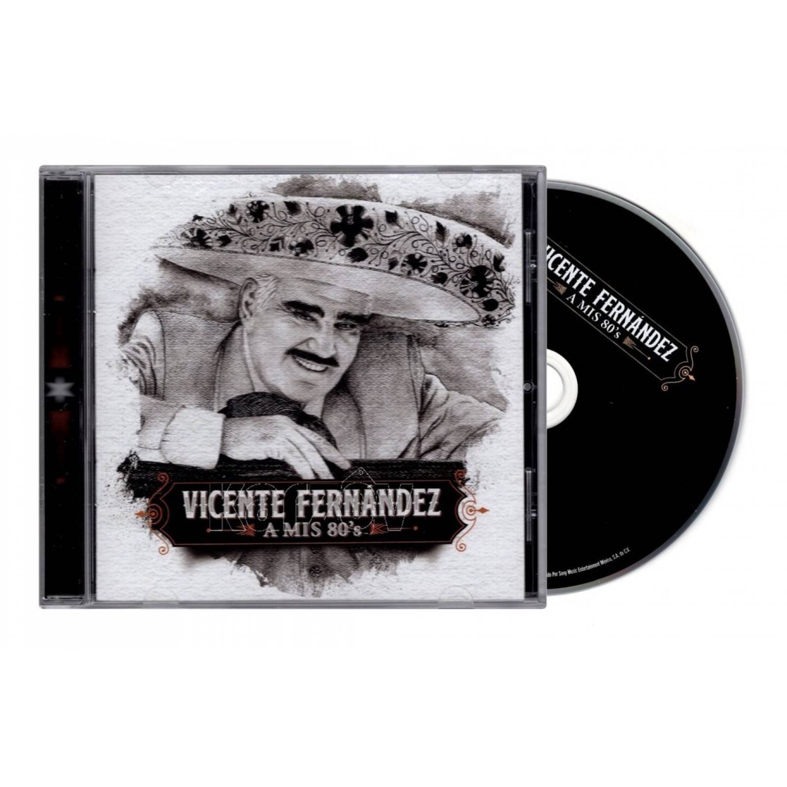 A Mis 80s - Vicente Fernandez - Disco Cd 13 Canciones