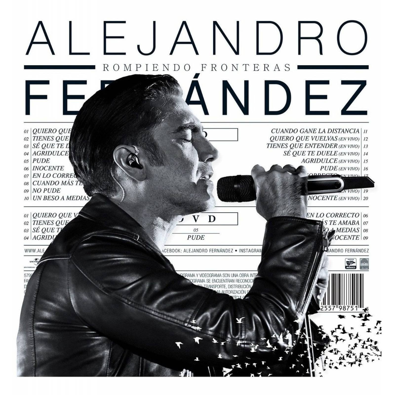 Rompiendo Fronteras  Deluxe - Alejandro Fernandez Cd + Dvd
