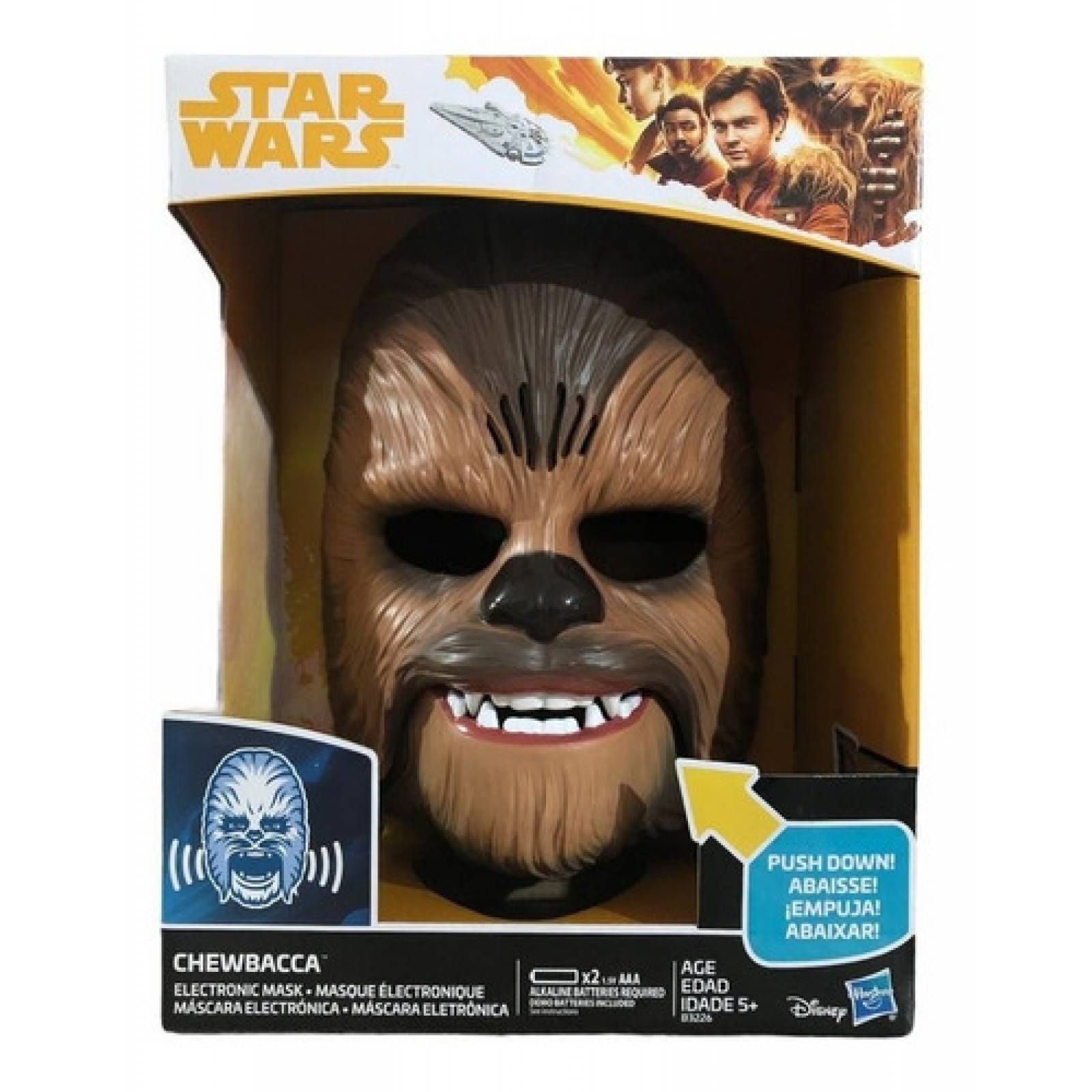 Chewbacca Mascara Electronica Con Sonidos Star Wars Hasbro
