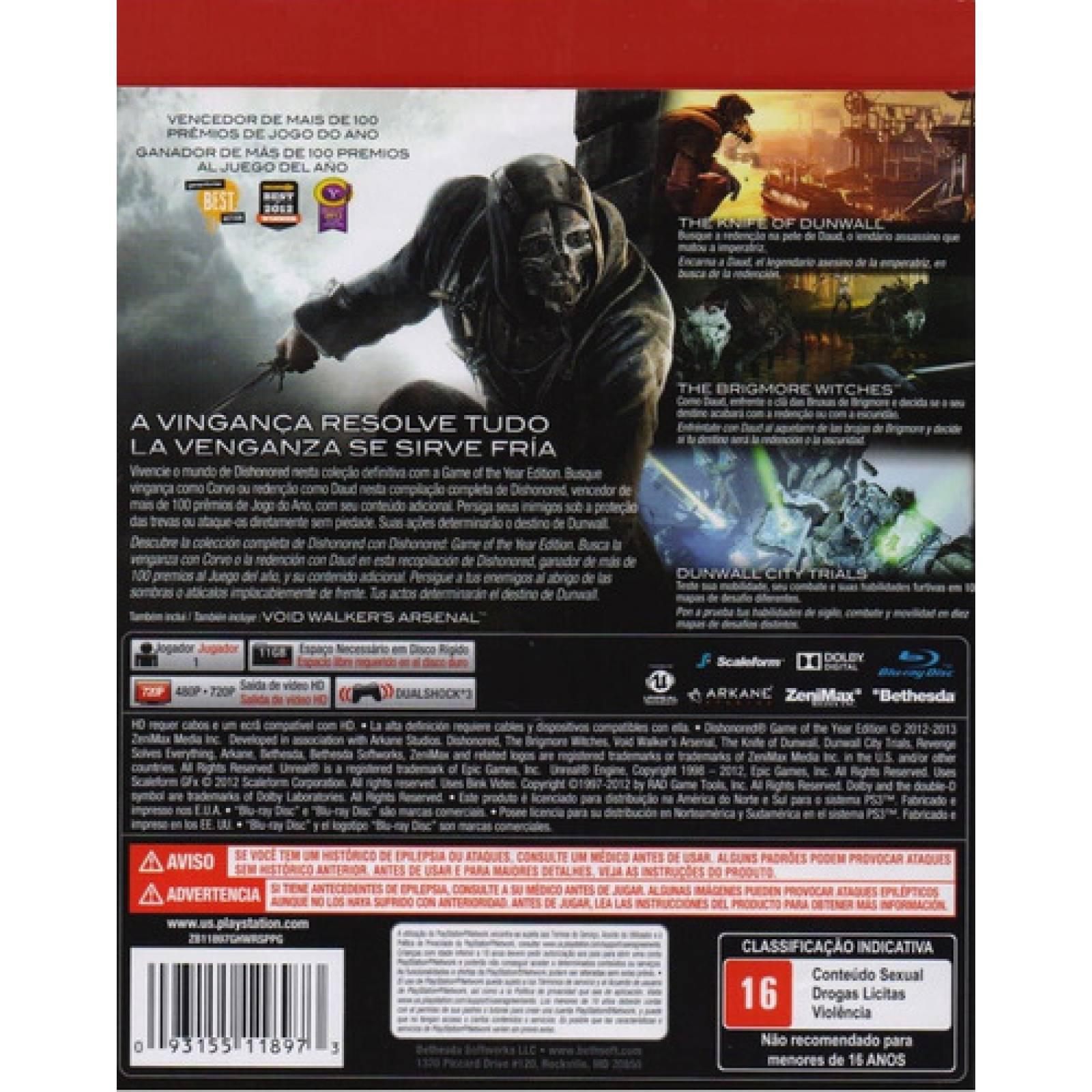 Dishonored Ed Game Of The Year Playstation 3 Ps3