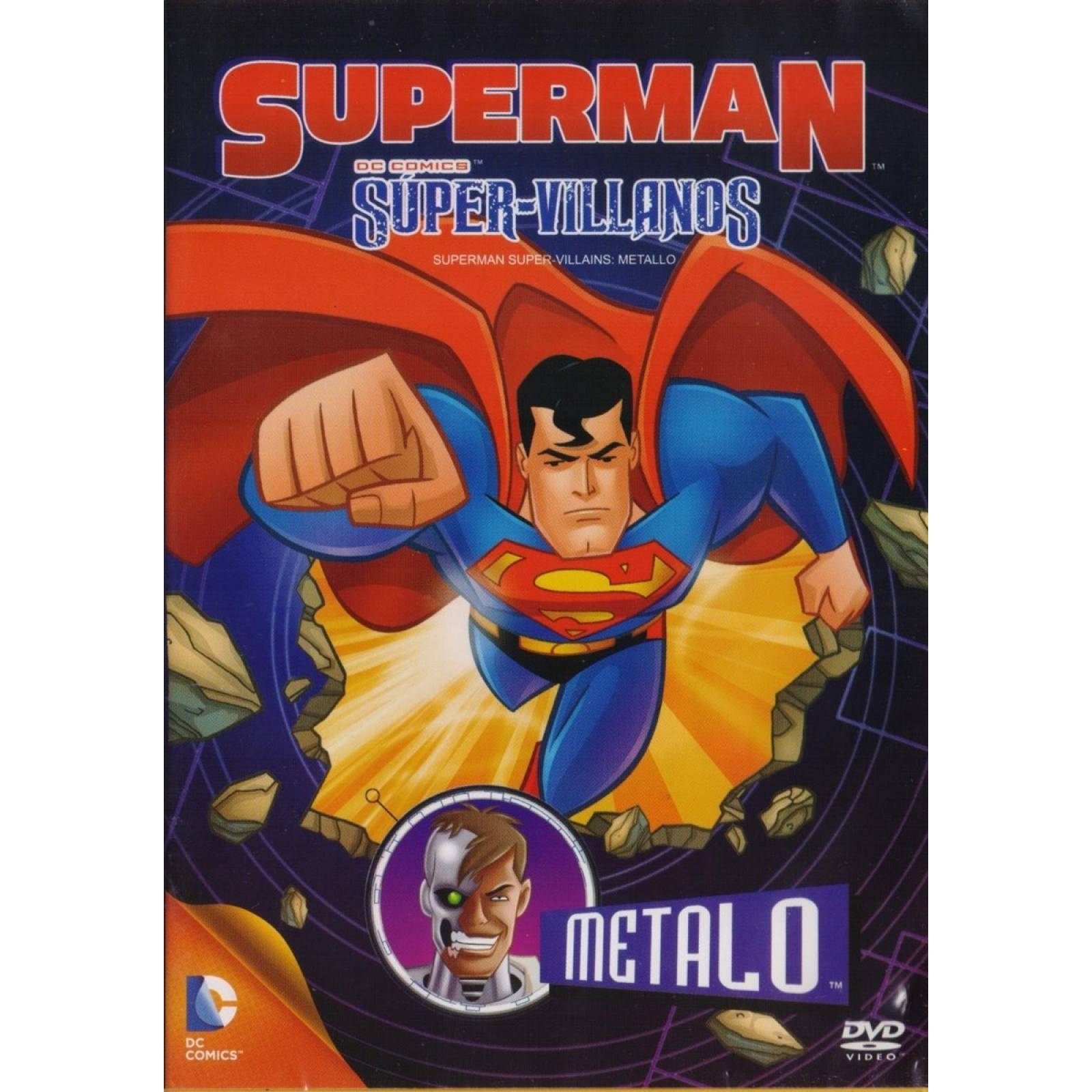 Superman Super Villanos Metalo Dc Comics Pelicula Dvd