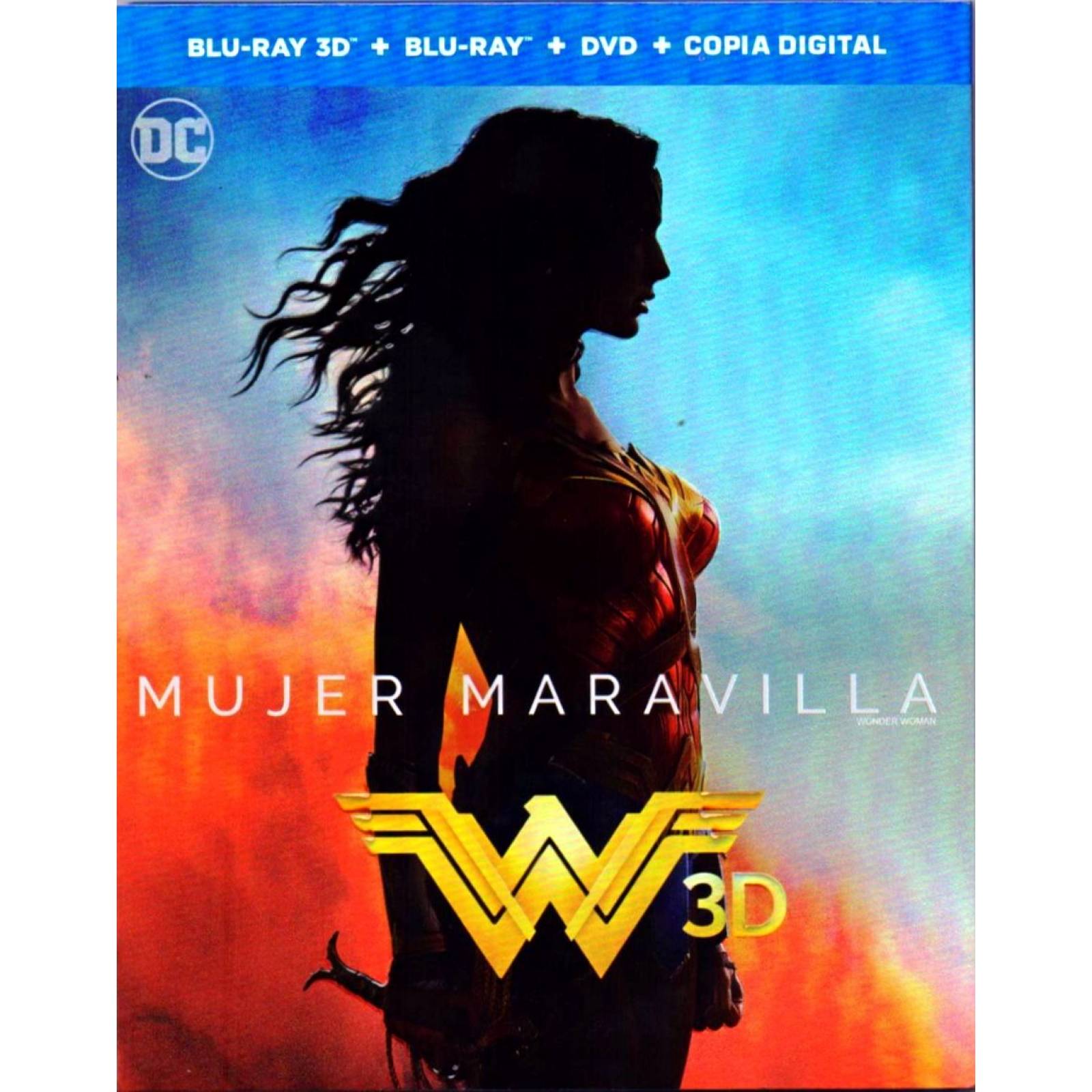  Mujer Maravilla Wonder Woman 2017 Blu-ray 3d + Blu-ray + Dvd