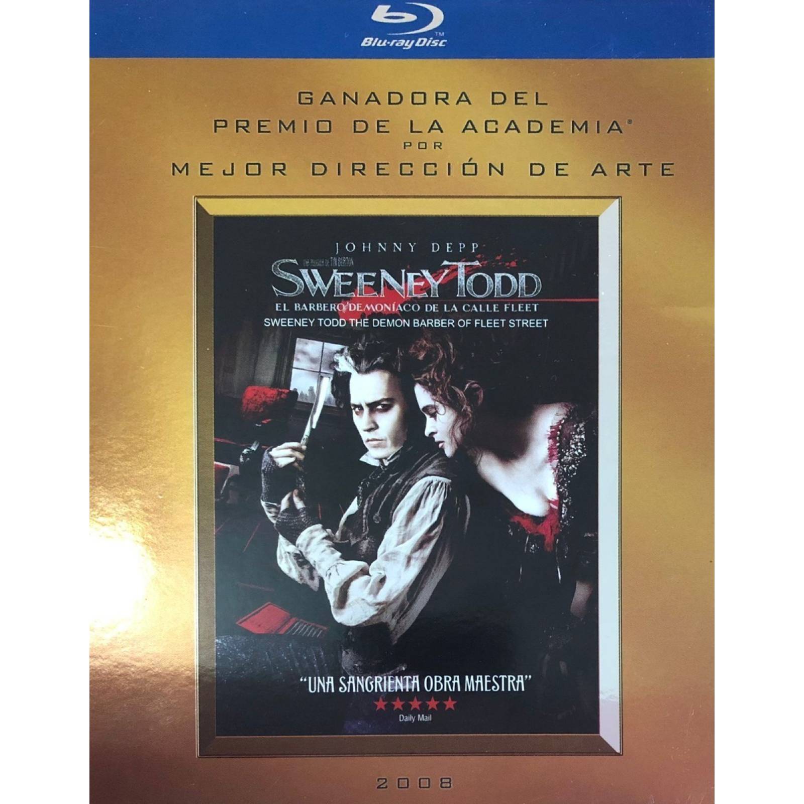 Sweeney Todd Barbero Demoniaco Tim Burton Pelicula Blu-ray