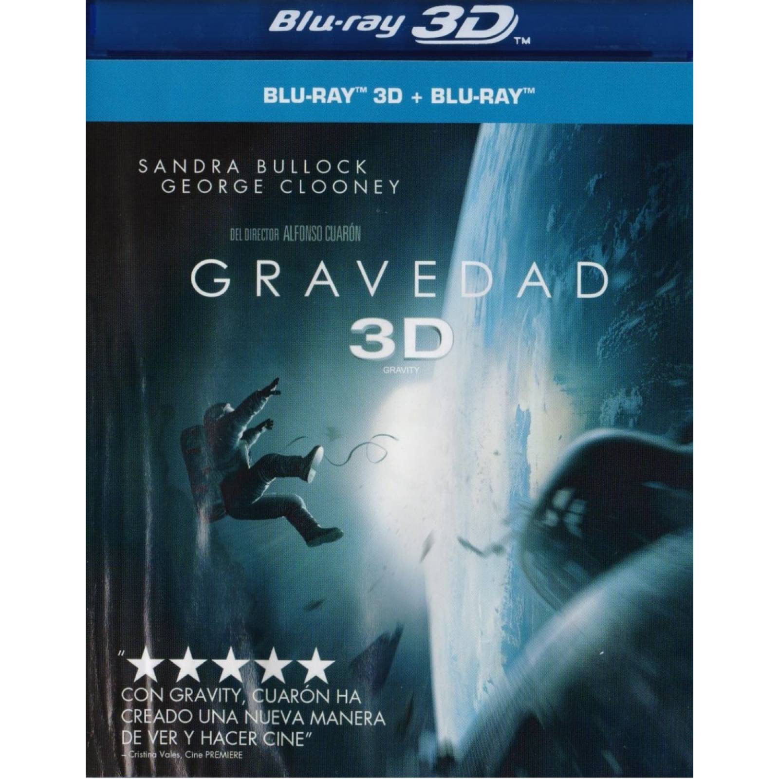 Gravedad 3d Alfonso Cuaron Pelicula Bluray 3d + Bluray