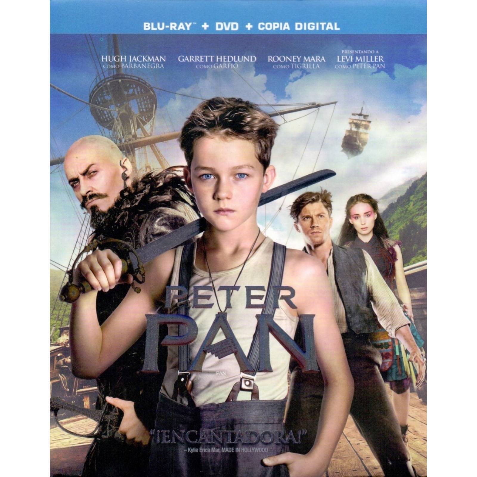 Peter Pan 2015 Hugh Jackman Pelicula Blu-ray + Dvd