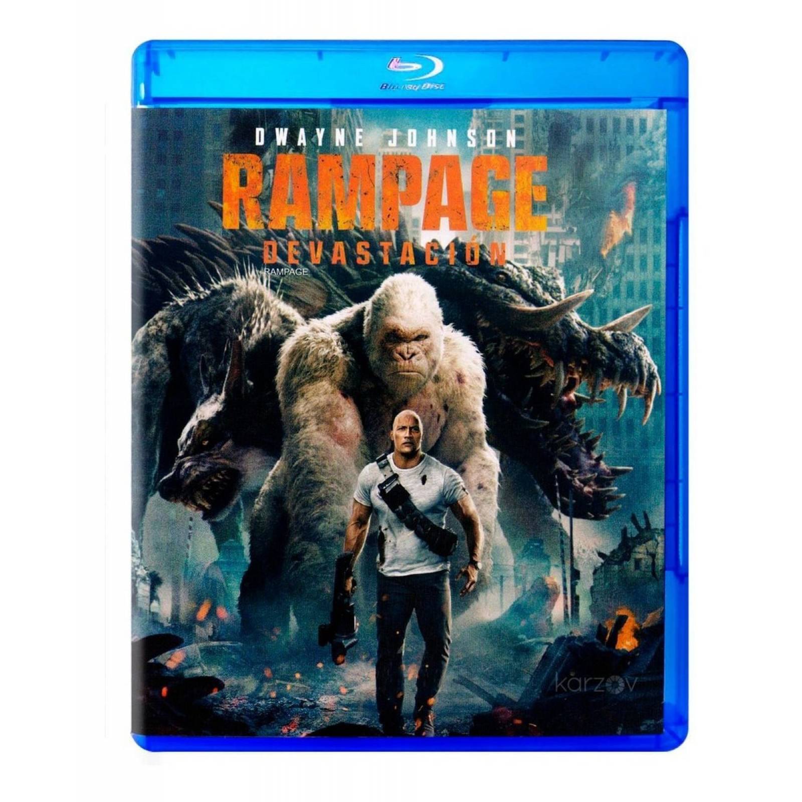 Rampage Devastacion Dwayne Johnson The Rock Pelicula Blu-ray