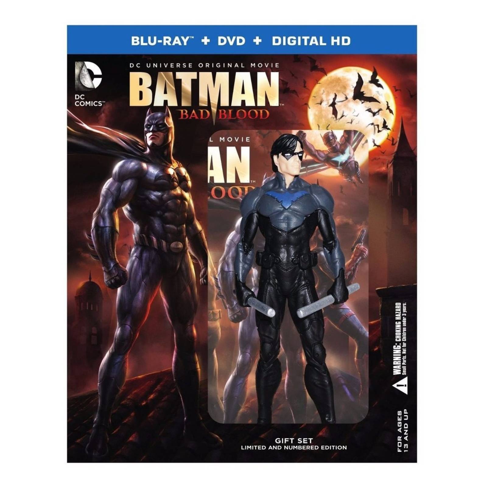 Batman Mala Sangre Dc Comics Pelicula Blu-ray + Figura