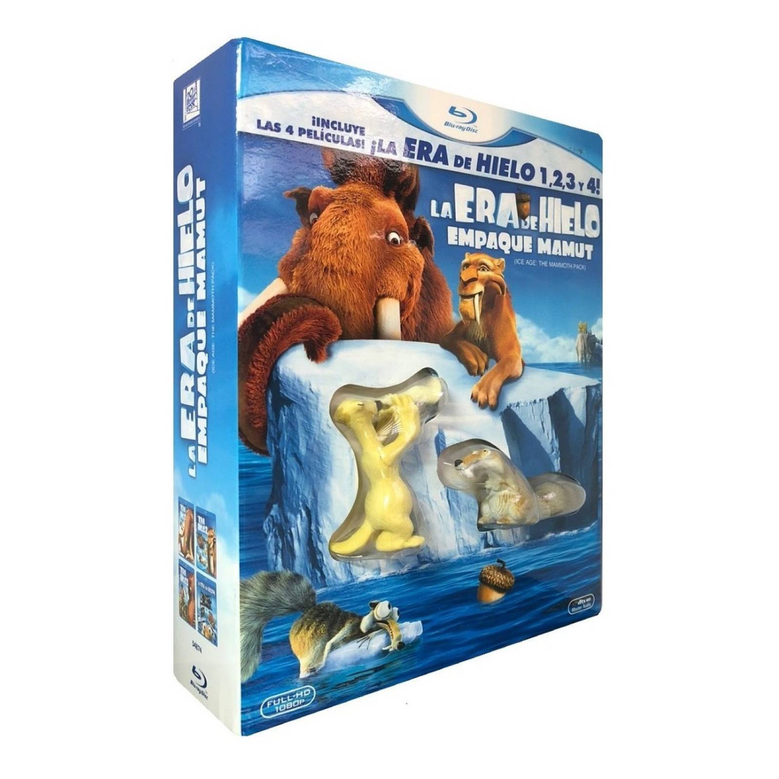 La Era De Hielo 1 - 4 Empaque Mamut Boxset Blu-ray + Figuras