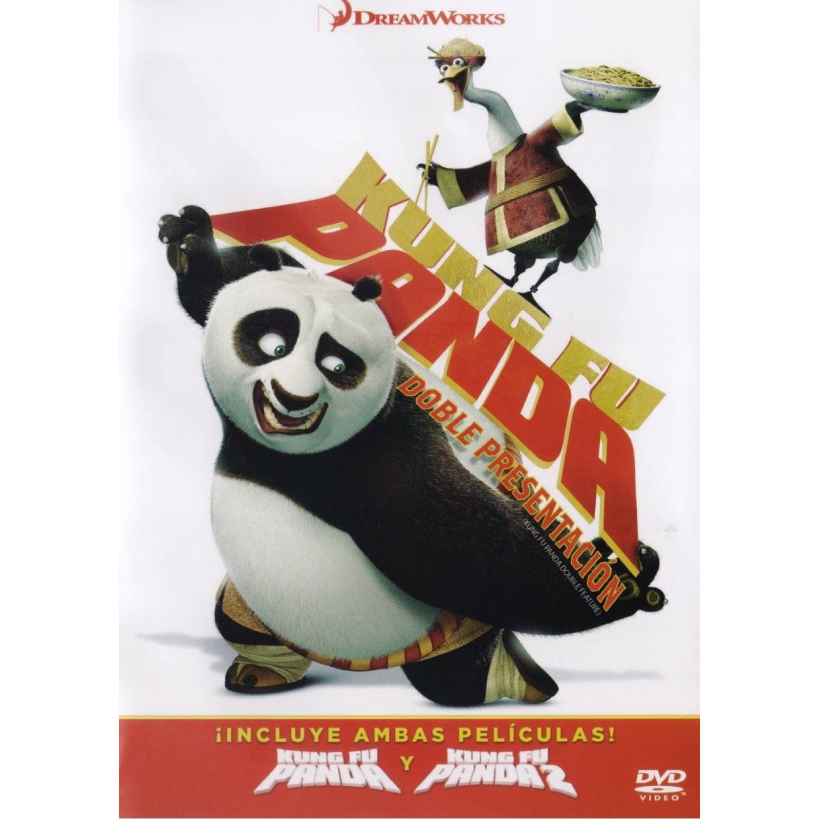 Kung Fu Panda 1 Y 2 , Omar Chaparro Boxset 2 Peliculas Dvd
