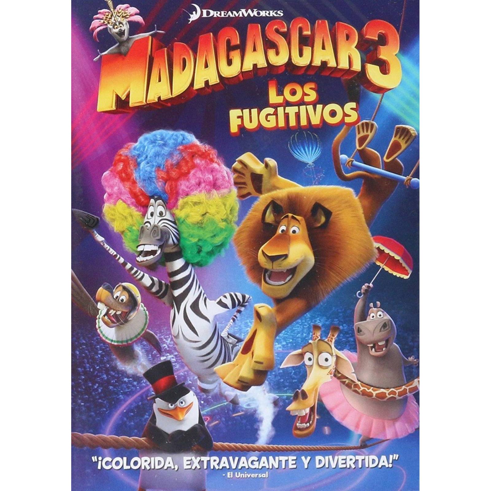 Madagascar 3 Tres Los Fugitivos Pelicula Dvd