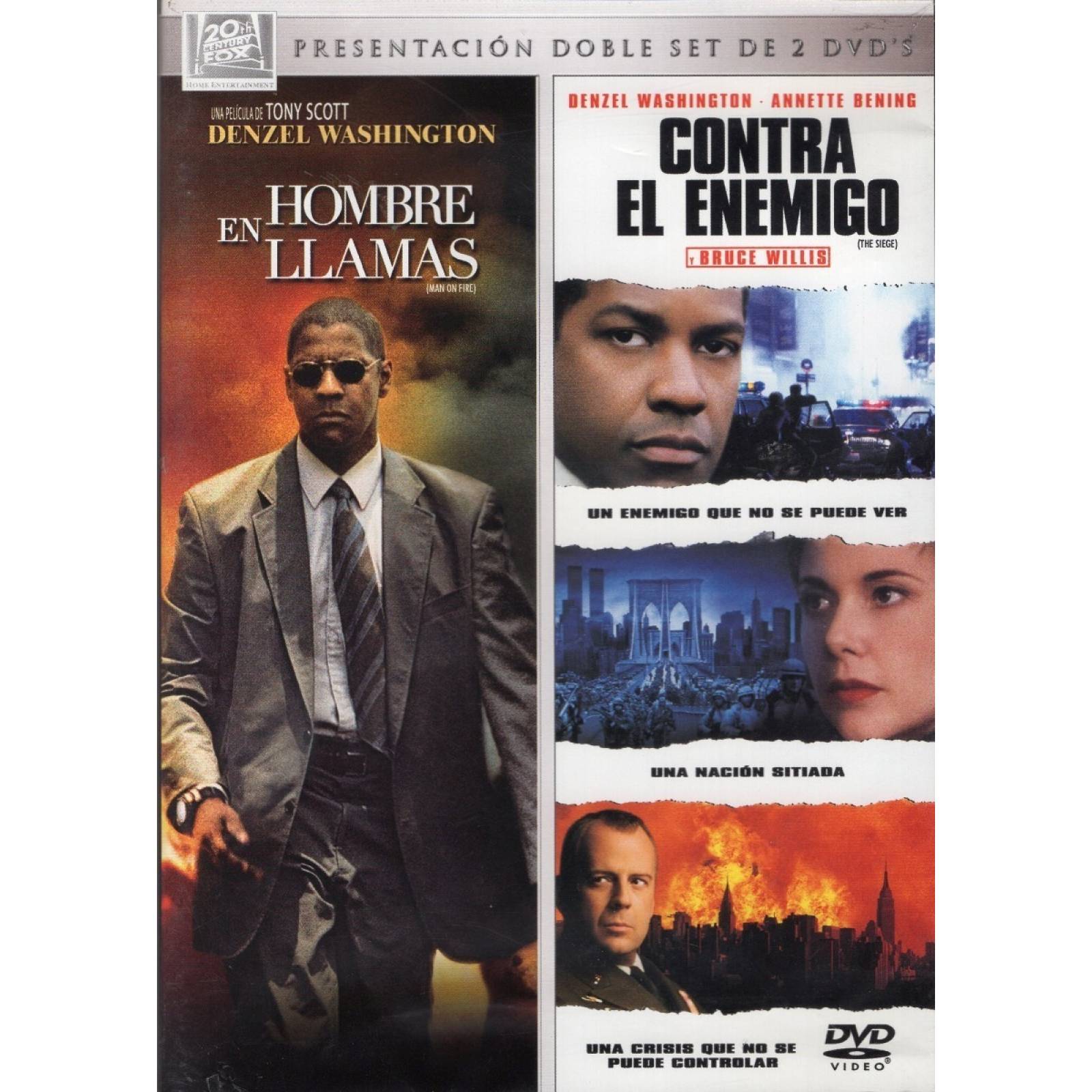 Hombre En Llamas + Contra El Enemigo Set 2 Discos Dvd