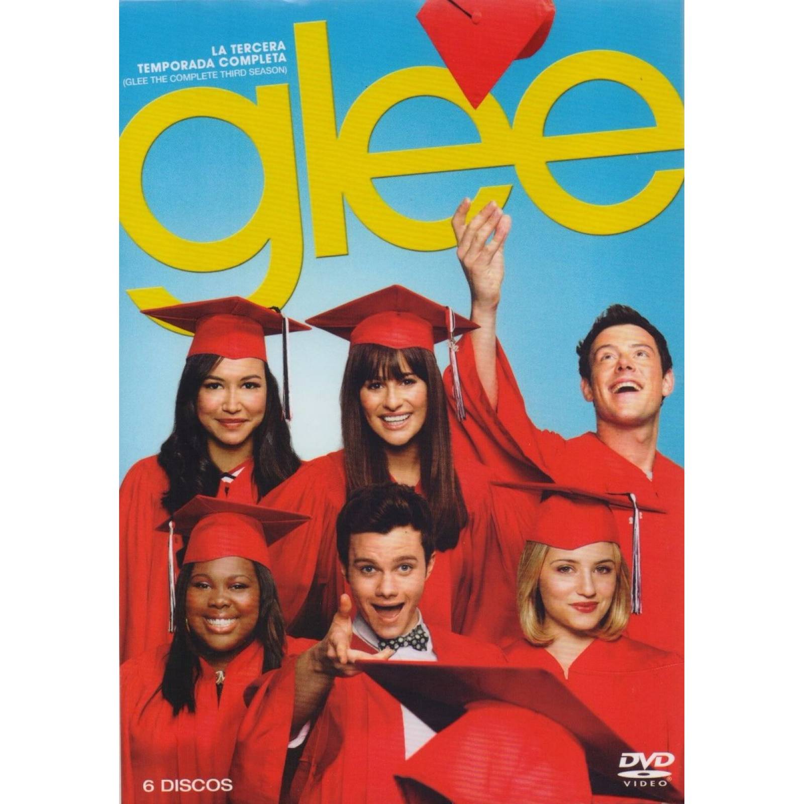Glee Tercera Temporada 3 Tres Dvd.